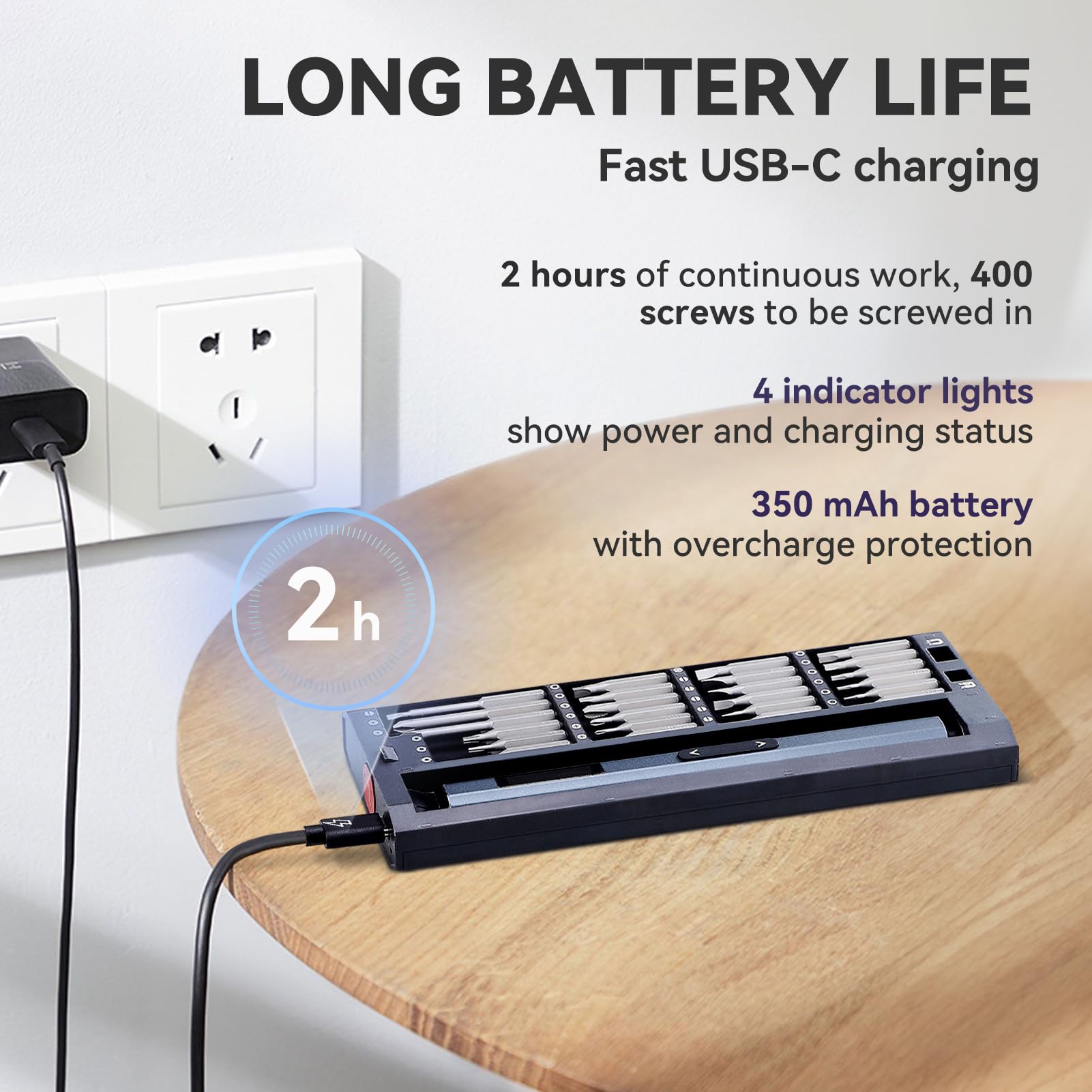 Sempoda Precyzyjny zestaw wkrętaków elektrycznych, mini śrubokręt elektryczny 52 w 1, z 48 bitami magnetycznymi i światłami LED, ładowalne, poręczne bezprzewodowe narzędzie do naprawy telefonów,