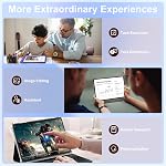 2026 Android 15 Tablet, 30GB RAM + 128GB ROM 1TB TF, 10.1 inch Tablets with Keyboard and Mouse, Electronics Tablette, 1280*800 IPS HD, Widevine L1, Gemini AI, 2.4G/5G WiFi, BT 5.0, GPS - Metal Black