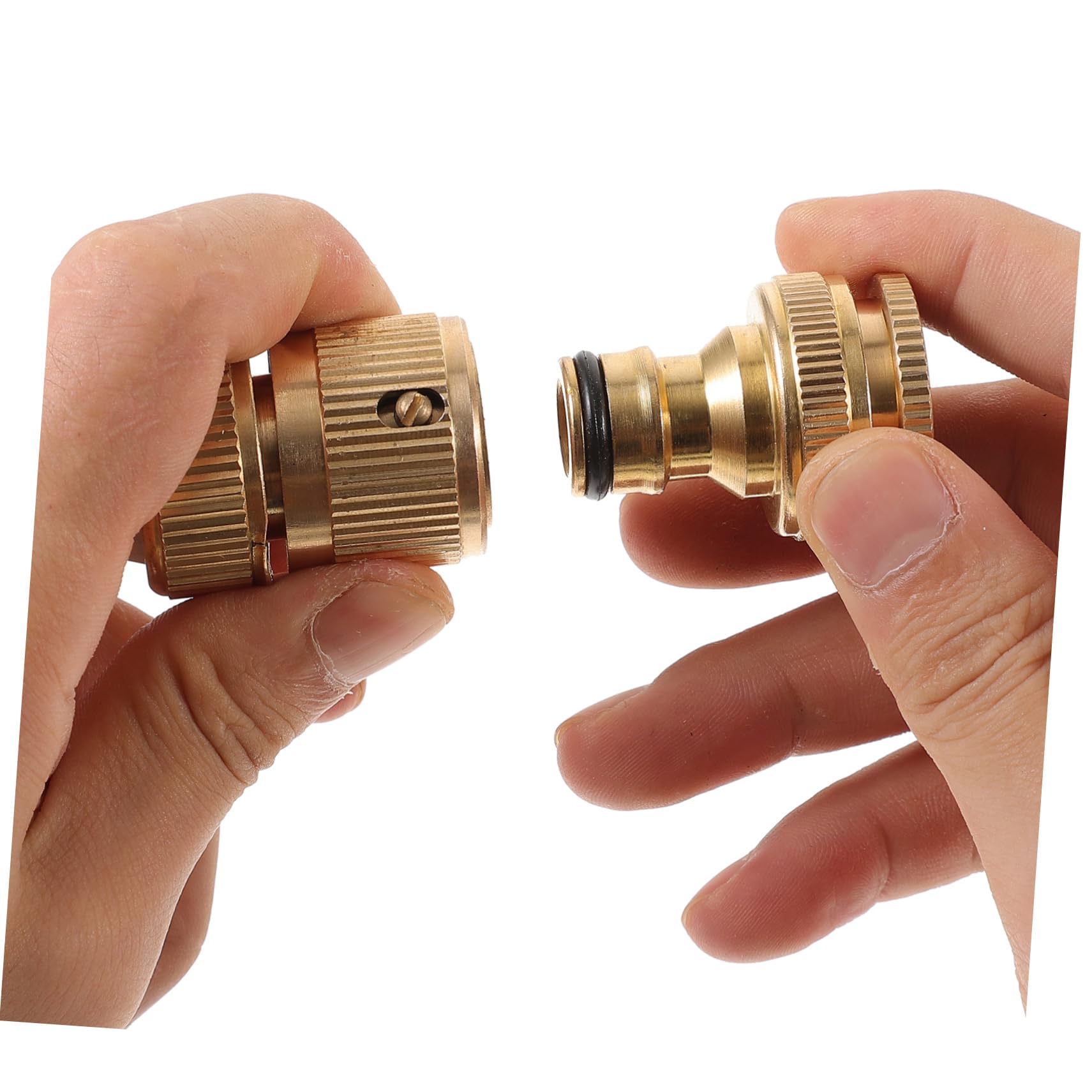Homoyoyo 4 Paare Rohrverbinder wasserschlauch adapter Gartenschlaucharmaturen Jet hochdruckreiniger Schnellanschlüsse für Gartenschläuche Schlauchanschluss Kupplung Abs Golden