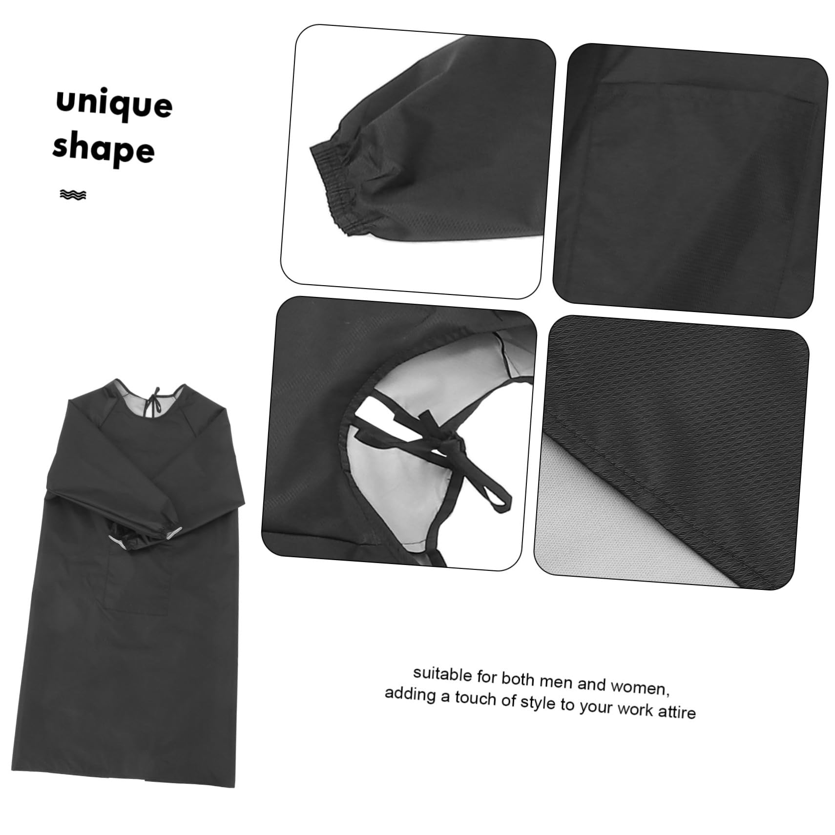 Tablier Imperméable et Anti-Huile à Manches Longues, Usage Ménage et Peinture, Vêtement de Travail avec Poches, pour Hommes et Femmes