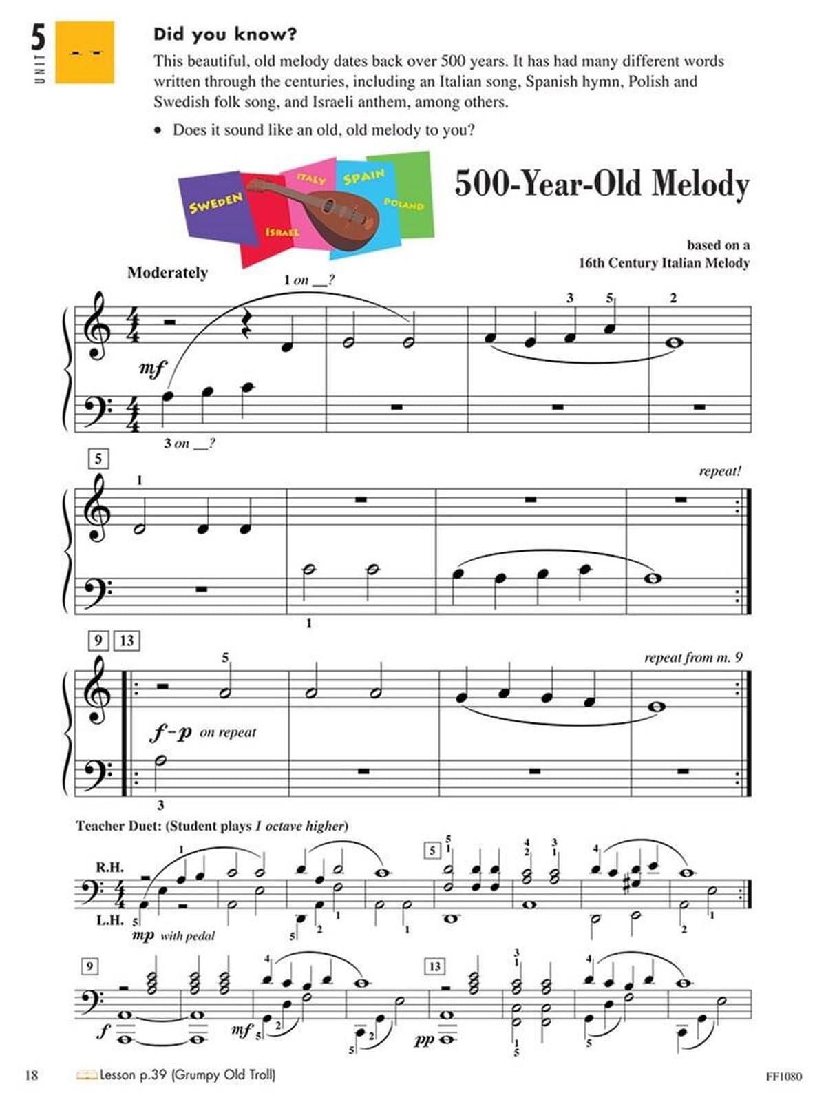 Piano Adventures: Performance Book - Level 1, 2nd Edition | Beginner Piano Songbook for Kids and Students | Piano Sheet Music with 24 Pieces in Varied Styles | Faber Piano Book for Practice — Amazon image 10