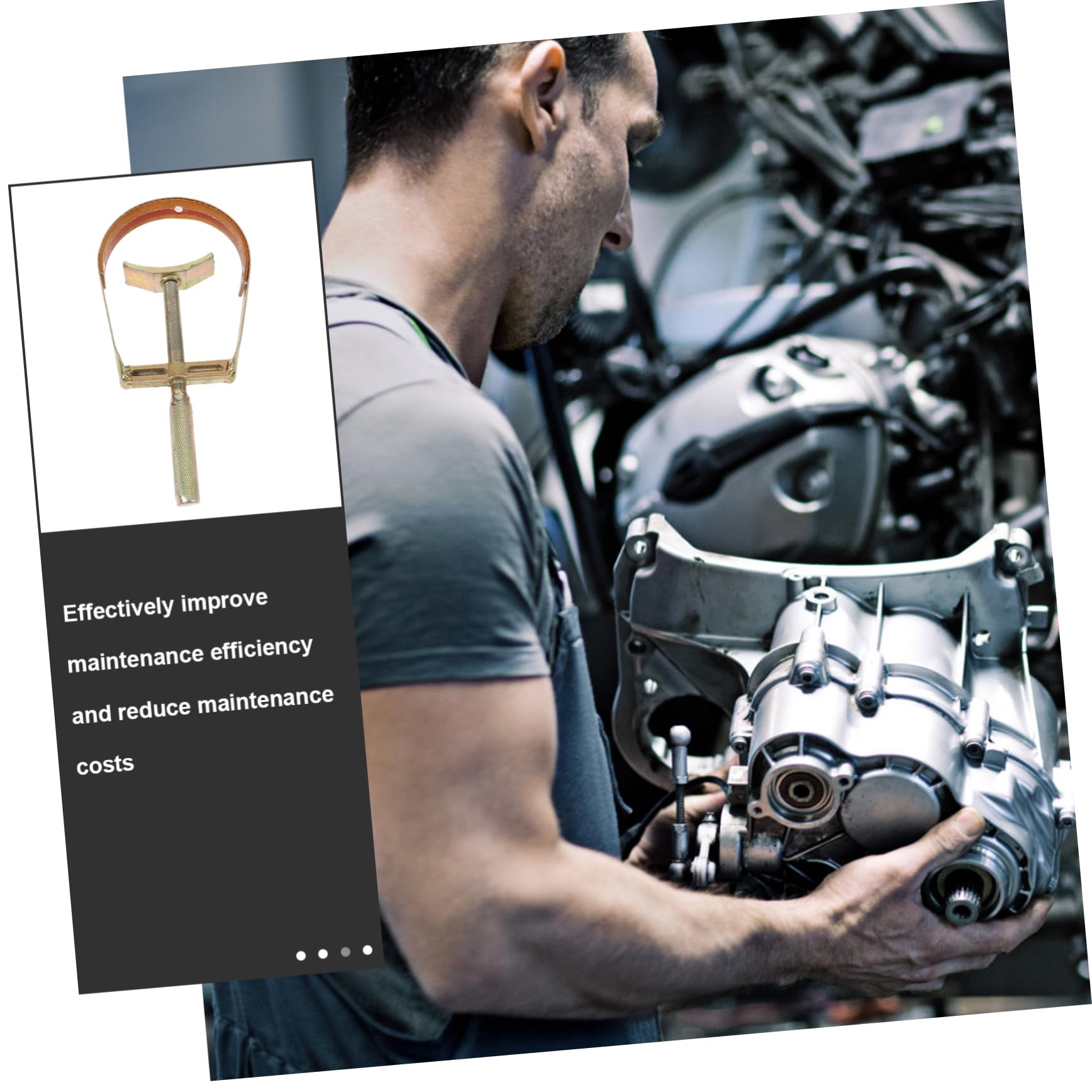 Chiave Fissa Supporto Volano Moto, Dispositivo Serraggio Puleggia, Estrattore Frizione ATV, Utensile Compatto per Manutenzione Meccanica Motociclette
