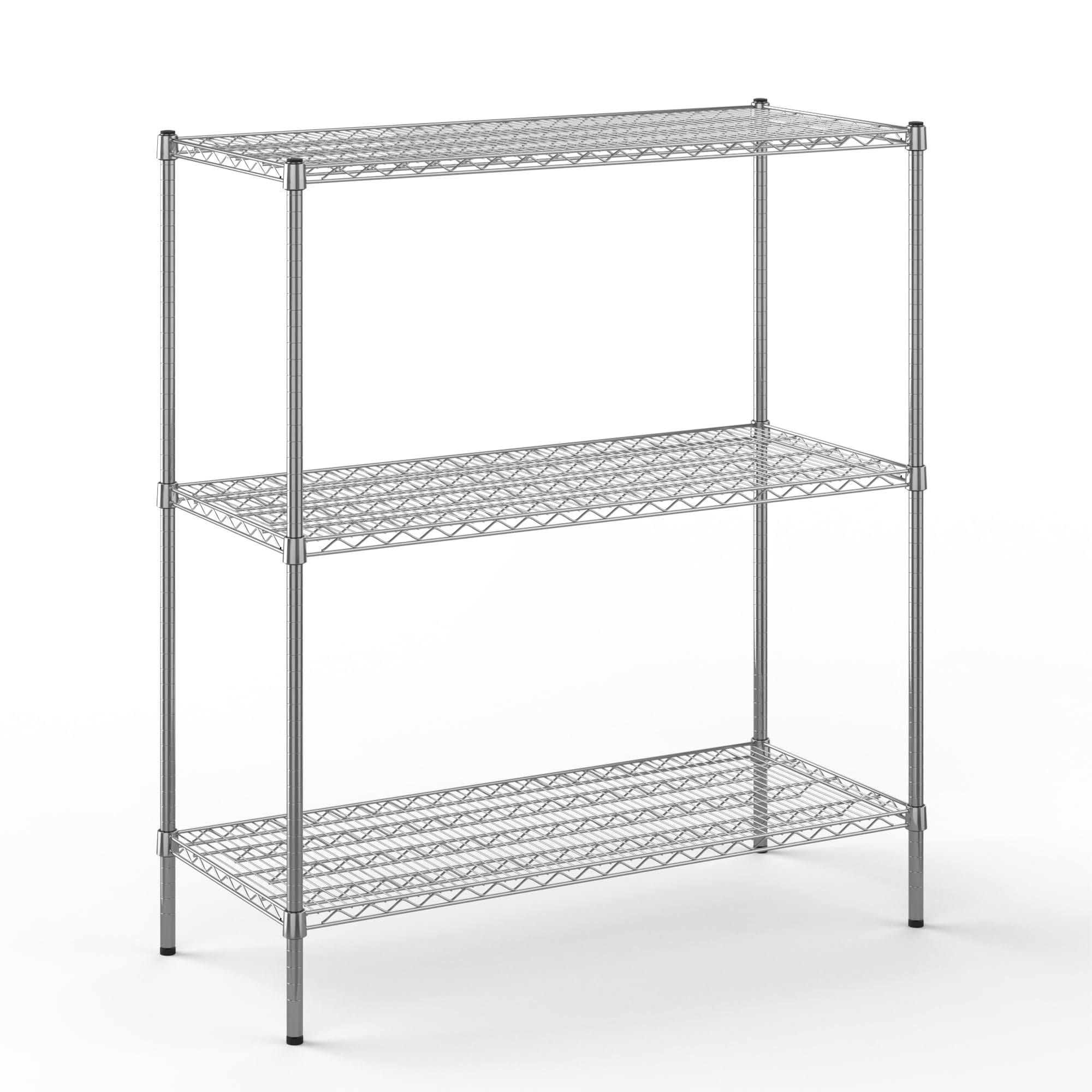 21" Deep x 48" Wide x 54" Height Wire Shelving Kit | 3-Tier | NSF Commercial Storage Rack Unit