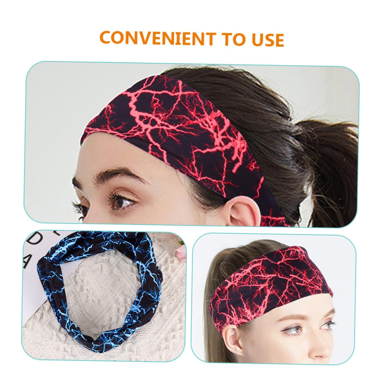 BESPORTBLE 6pezzi Fasce Per Sportive Elastiche e Traspiranti Accessori Per Allenamento Assorbono Sudore e Proteggono Durante Sport e Attività Fisica