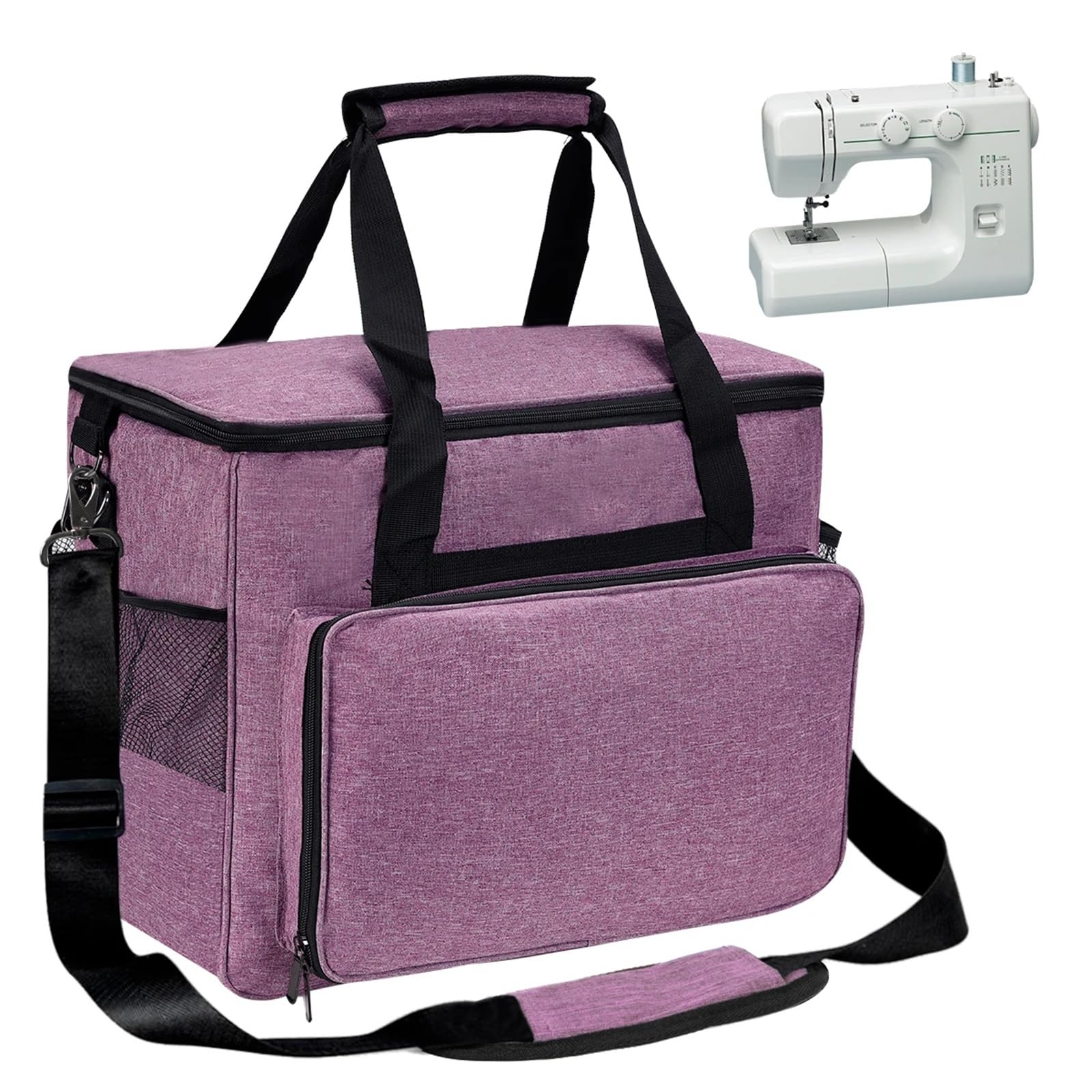Estuche Grande for máquina de Coser, Bolsa Viaje portátil Multifuncional con múltiples Bolsillos y Accesorios(Grey)