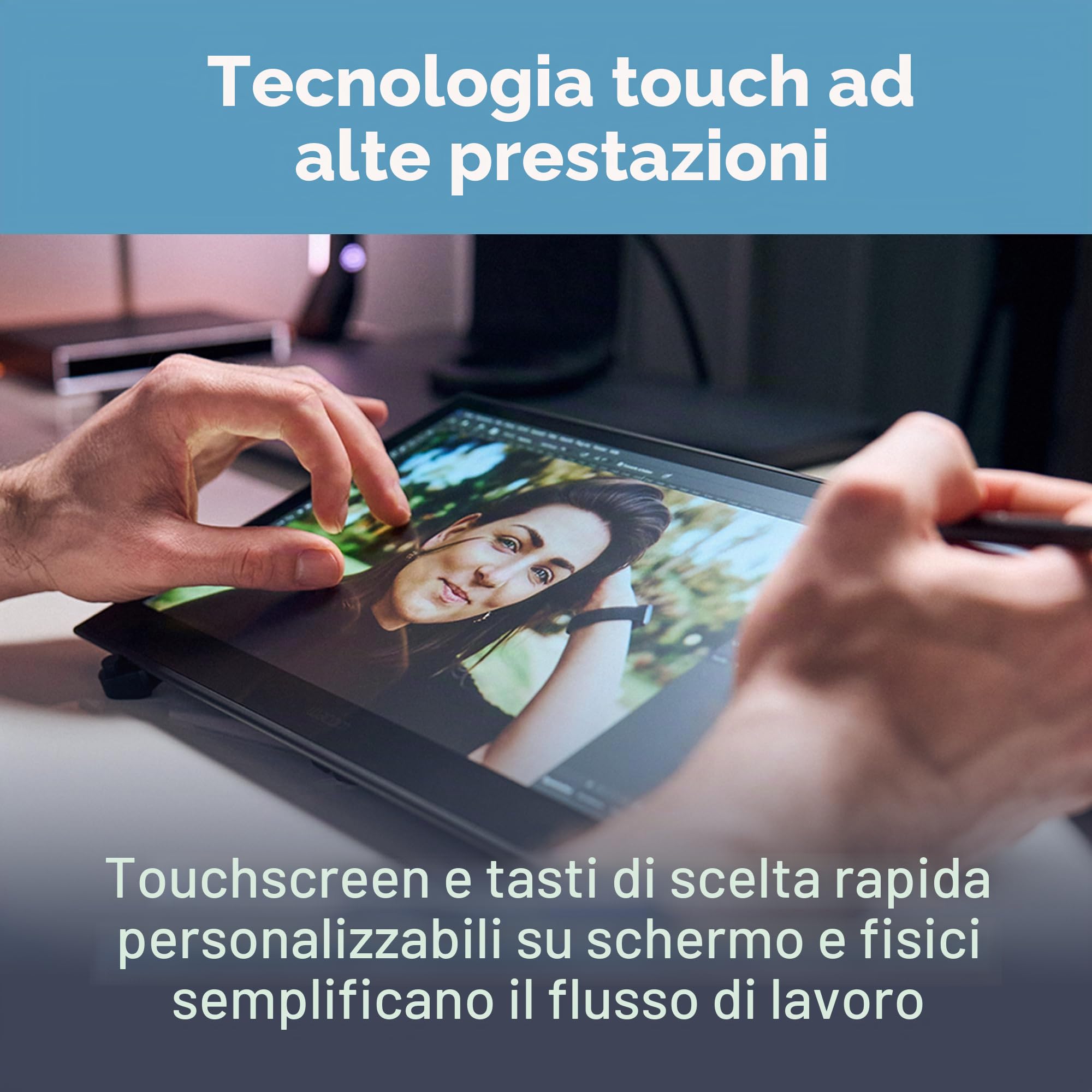 Wacom Tavoletta grafica 13.3 pollici Nero, 2048 livelli, USB, GRAPHIC_TABLET, Penna digitale, Computer portatile, Desktop, Tablet