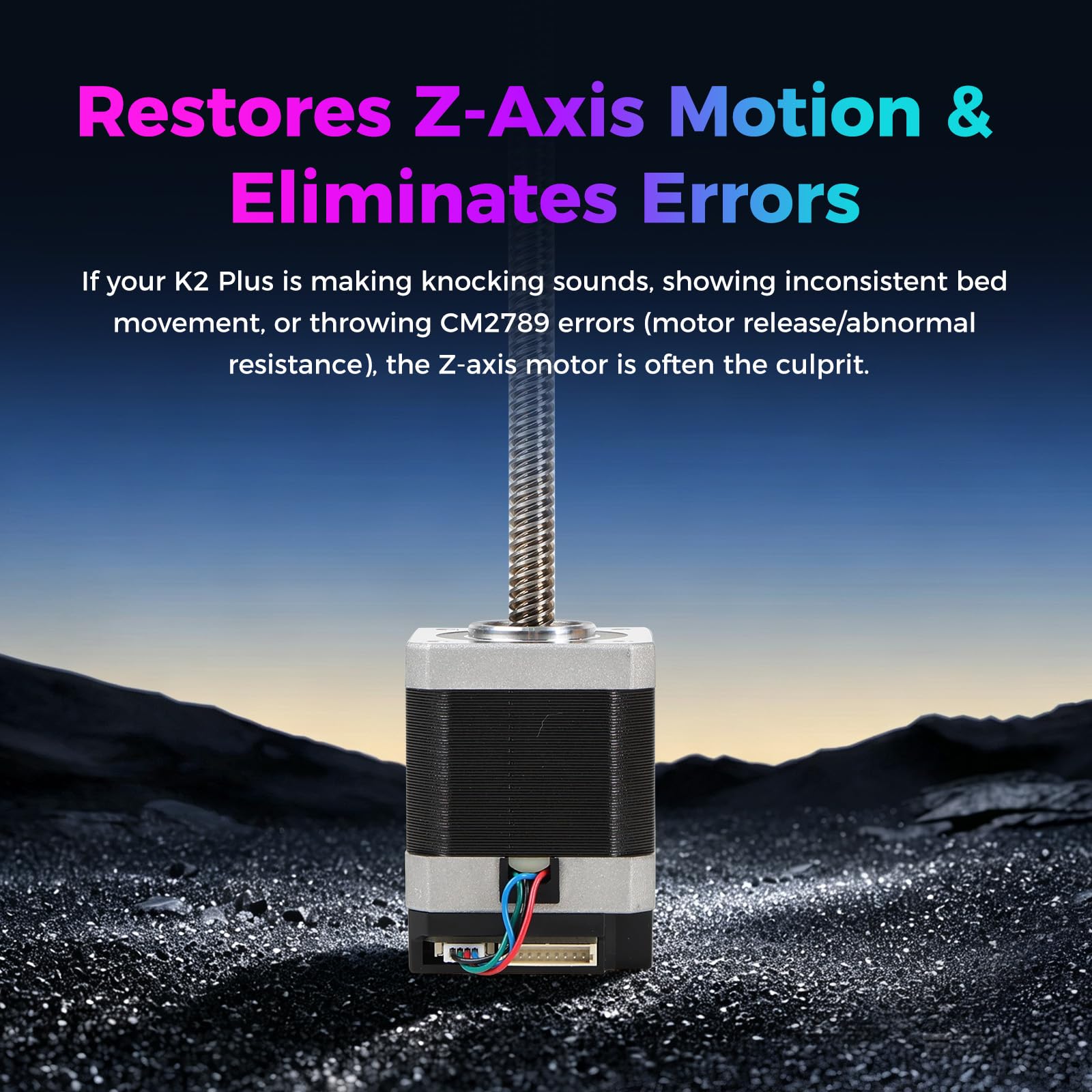 Creality Kit de motor oficial de eje Z K2 Plus, motor paso a paso original 42-48 con tornillo de plomo integrado, repuesto de motor de tornillo de plomo de bucle cerrado Z-Axis FOC para impresora 3D