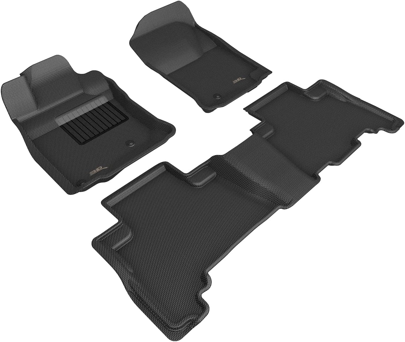 3D MAXpider Custom Fit Kagu Floor Mat (Black) Compatible with Toyota 4 Runner 5-Seat 2014-2024 - Full Set