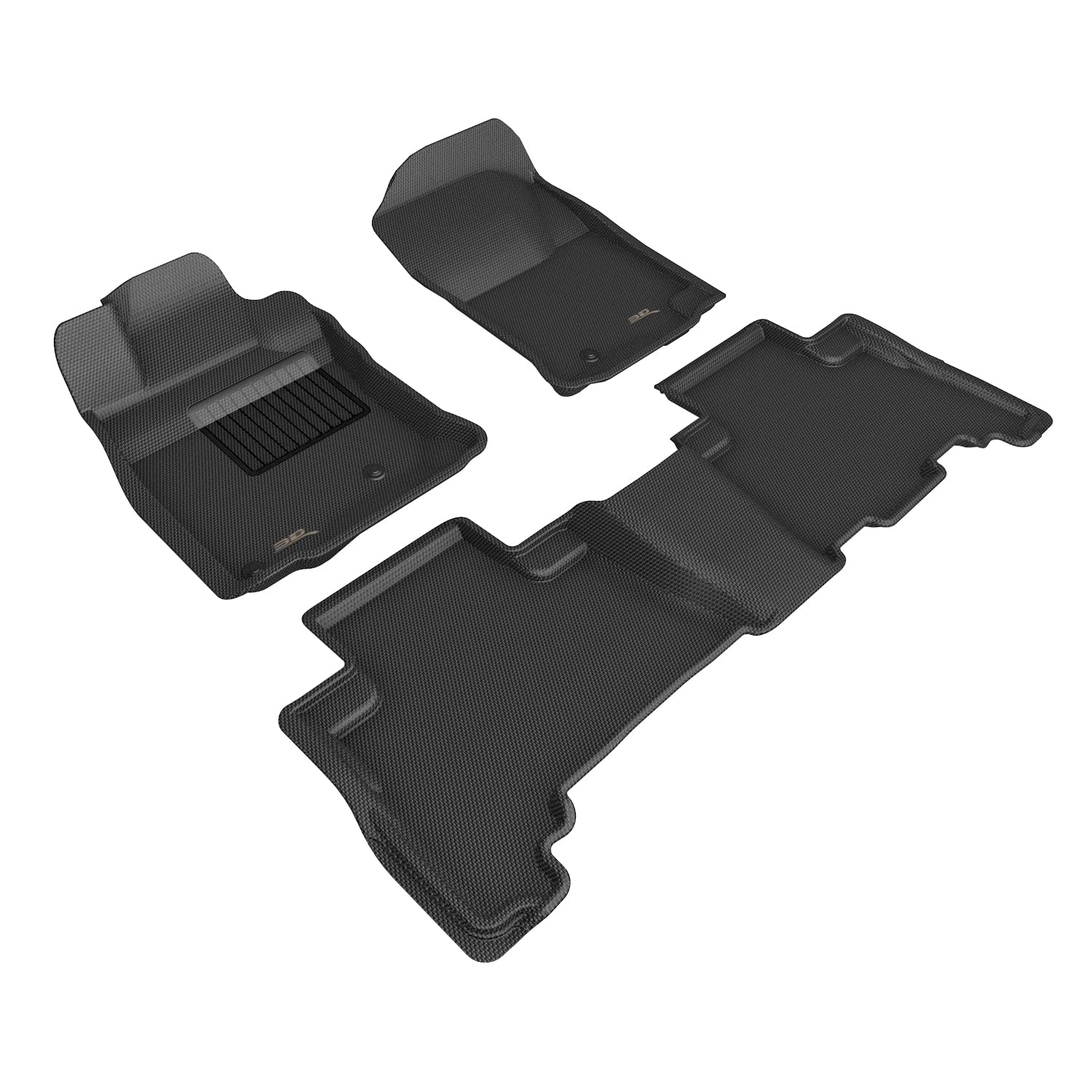 3D MAXpider Custom Fit KAGU Floor Mat (BLACK) for TOYOTA 4 RUNNER 2013-2023 - Complete Set