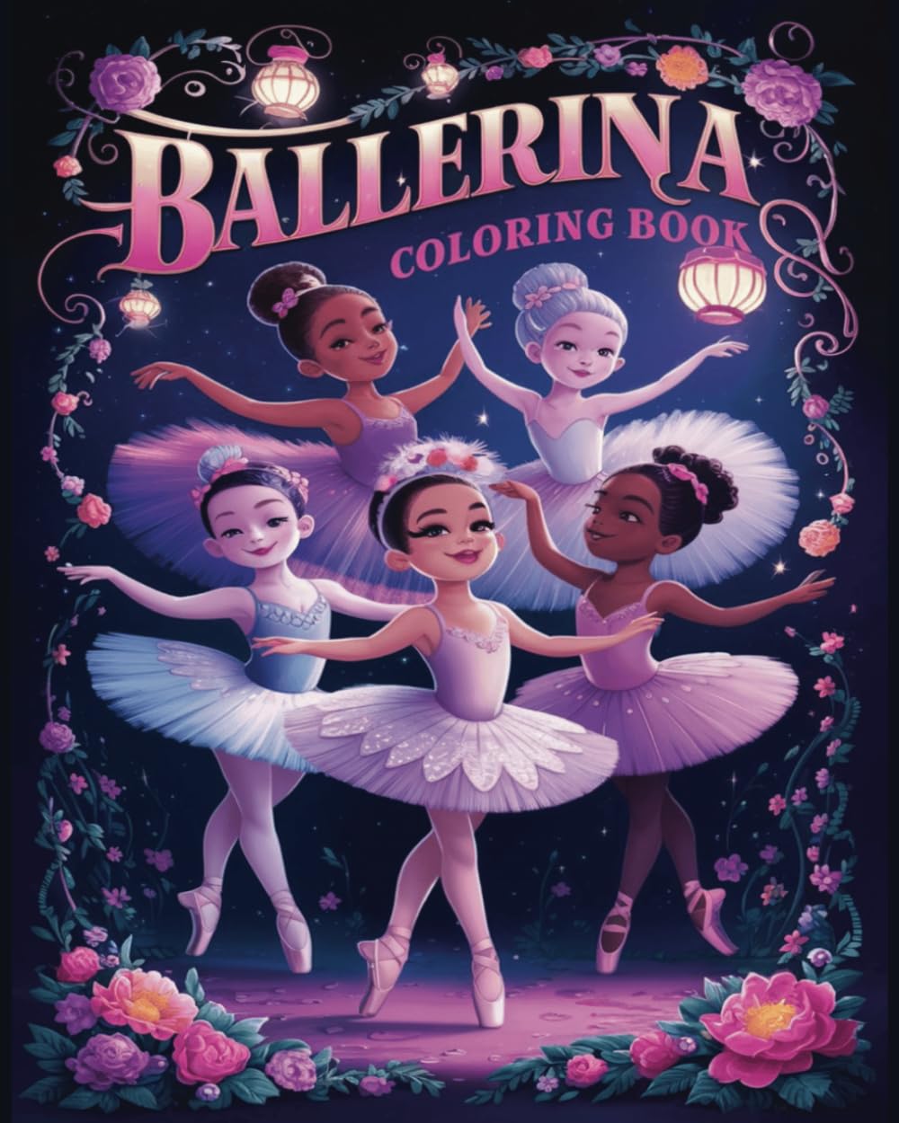 Ballet Coloring Book: A Ballerina Coloring Book for Girls Ages 8-12