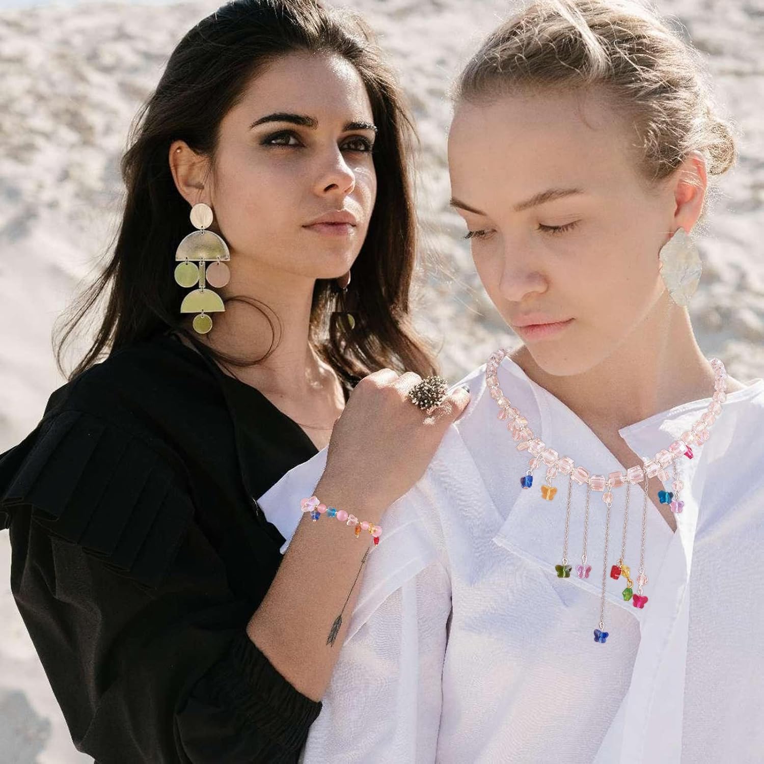 BEEFLYING 72Pcs Crystal Butterfly Beads 12 Colors Transparent Faceted Glass Beads for DIY Jewelry Making Home Decoration - Image 7