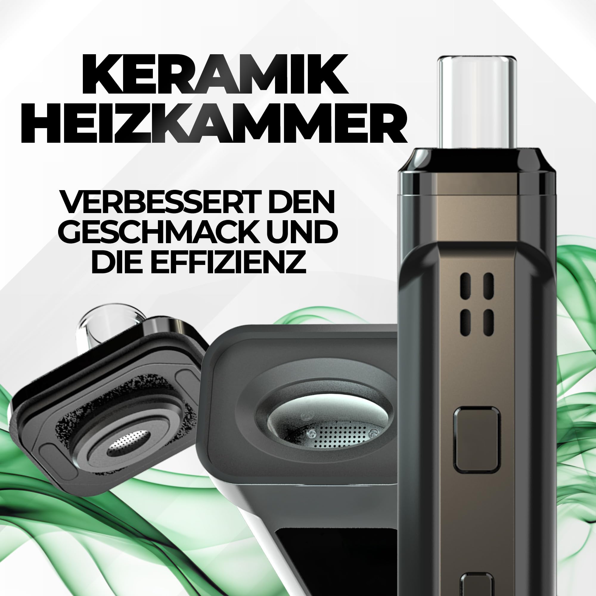 Nebula Titan Premium Verdampfer | Verdampfer Für Lose Getrocknete Kräuter | Verdampfer Mit TFT-Display Für Getrocknete Kräuter | Temperatur Einstellbar Von 0°C Bis 230°C