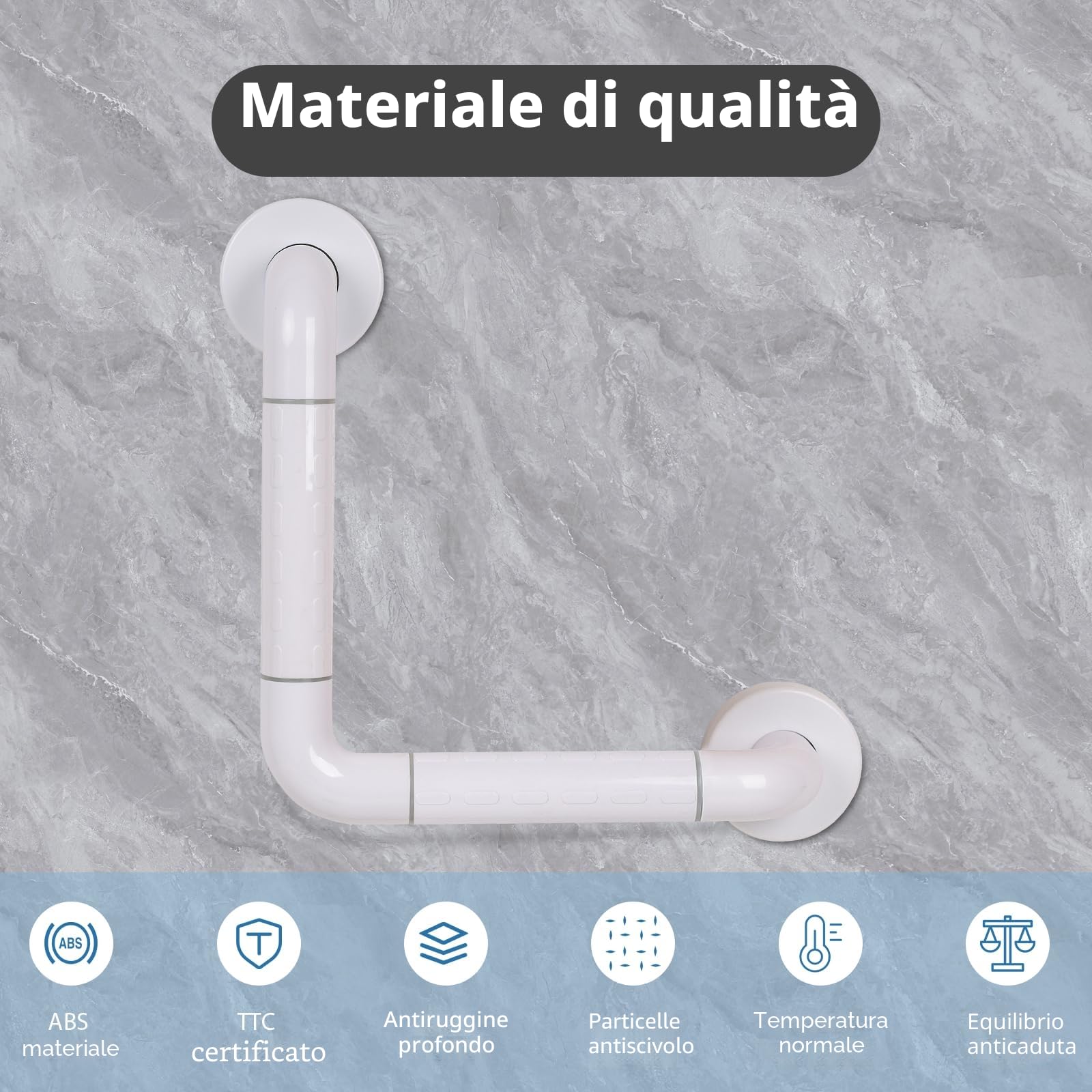 Maniglione Bagno Disabili, Maniglia Doccia Anziani, Maniglia Bagno Acciaio Inox, Maniglione Per Anziani, Disabili 30 * 30cm