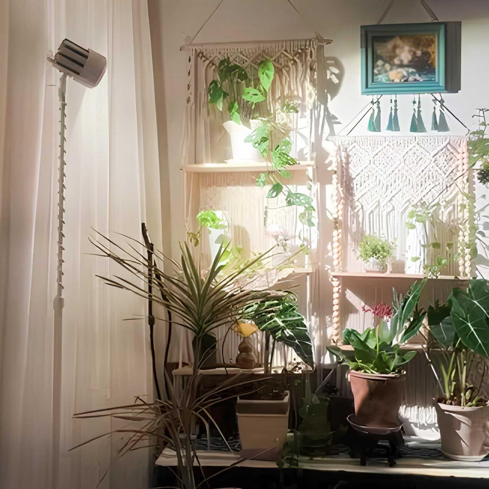 Grow-Lights para-Plantas De Interior,Altura Ajustable Luz-Alta para-Plantas De Interior Temporizador 3/9/12h,LáMpara De Cultivo-para-Plantas Led De Espectro-Completo
