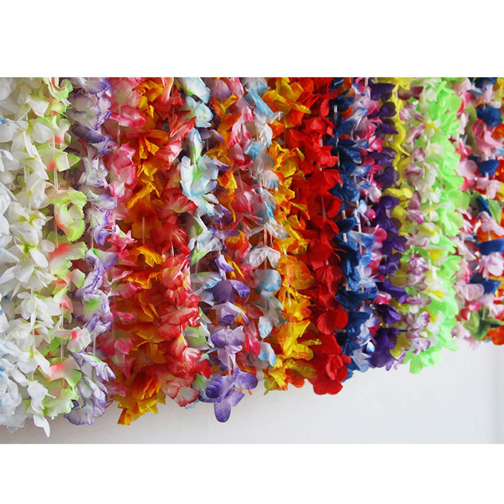 50pcs hawaiano Leis Garland artificiale collana fiori hawaiani ghirlanda forniture per feste decorazione spiaggia, 98 cm