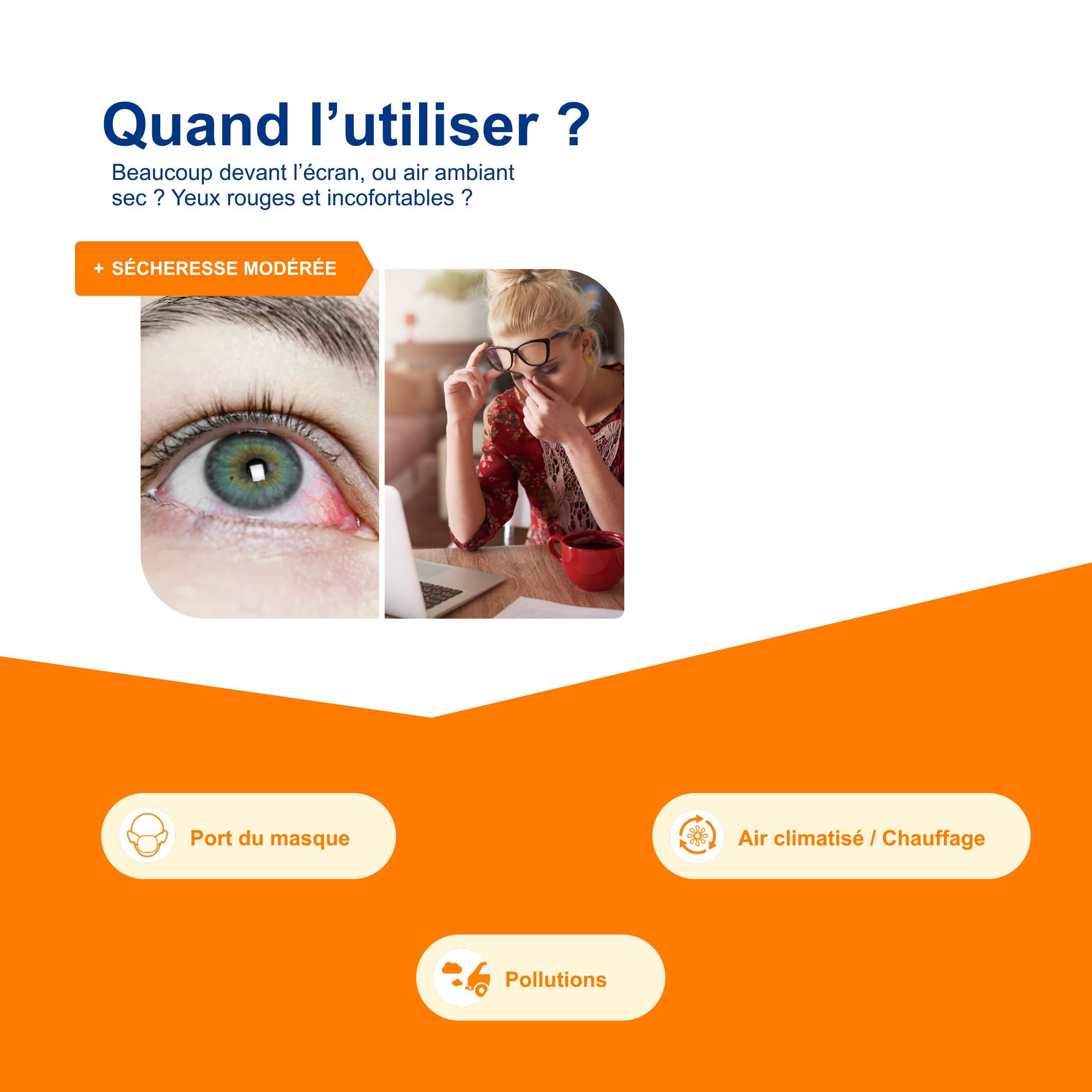 AQUALARM | UP Trockene Augen & Augenbeschwerden Flasche | Povidon 2% | Lindert Mäßige Augentrockenheit | Für Kontaktlinsen Geeignet | 3 x 10ml