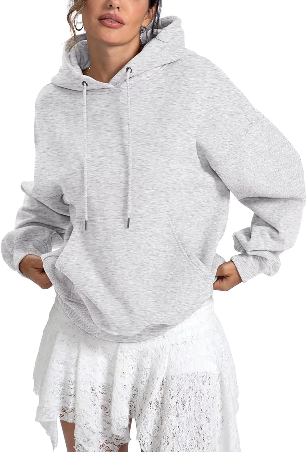 Womens Fleece Hoodies with Pocket Oversized Hooded Sweatshirt Trendy Pullover Long Sleeve Top Fall Outfits 2026 - Image 2