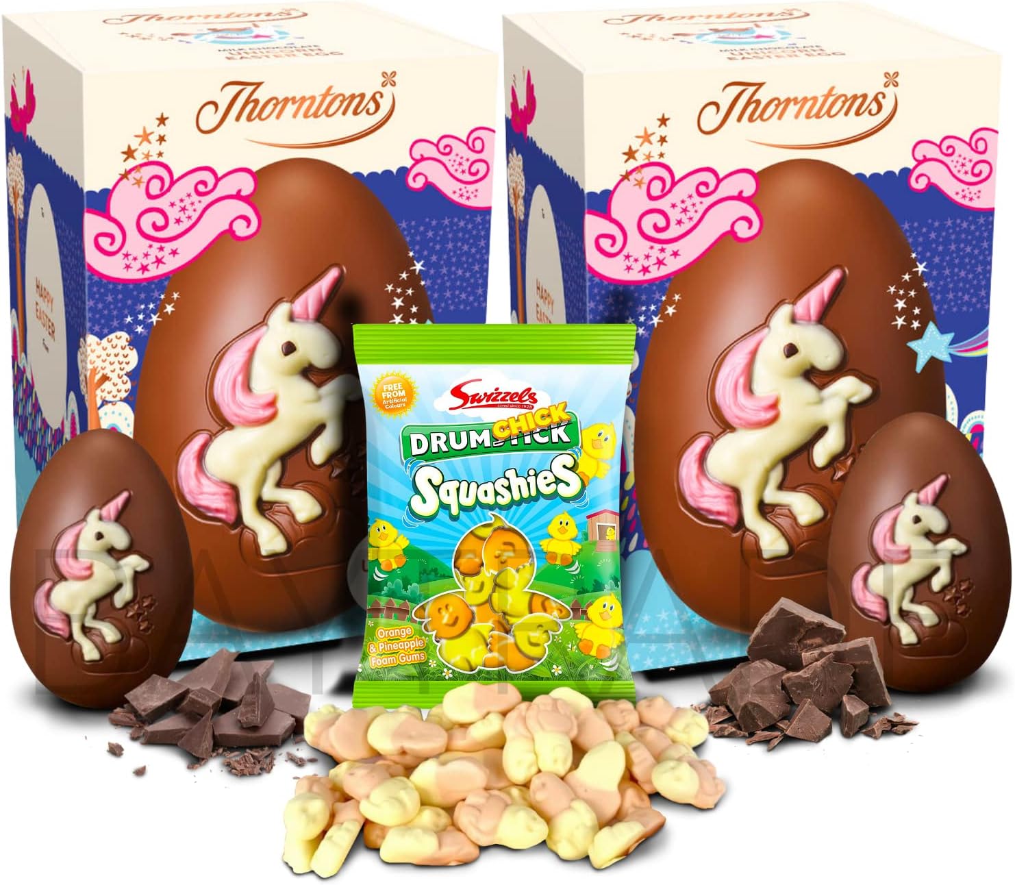 Chocolate Easter Eggs for Kids 302g and Mini Chicks 160g Swizzels