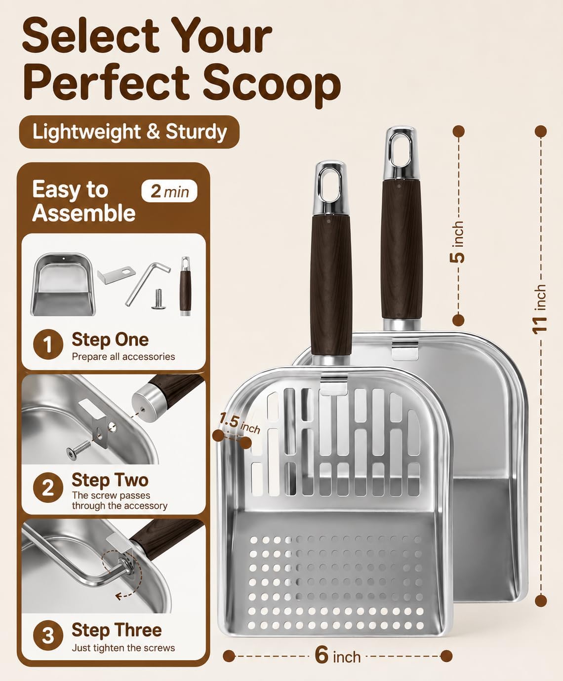 Griddle Scoop for Blackstone for Stir Fry & Move Food, Scoop Spatula,2 Pack