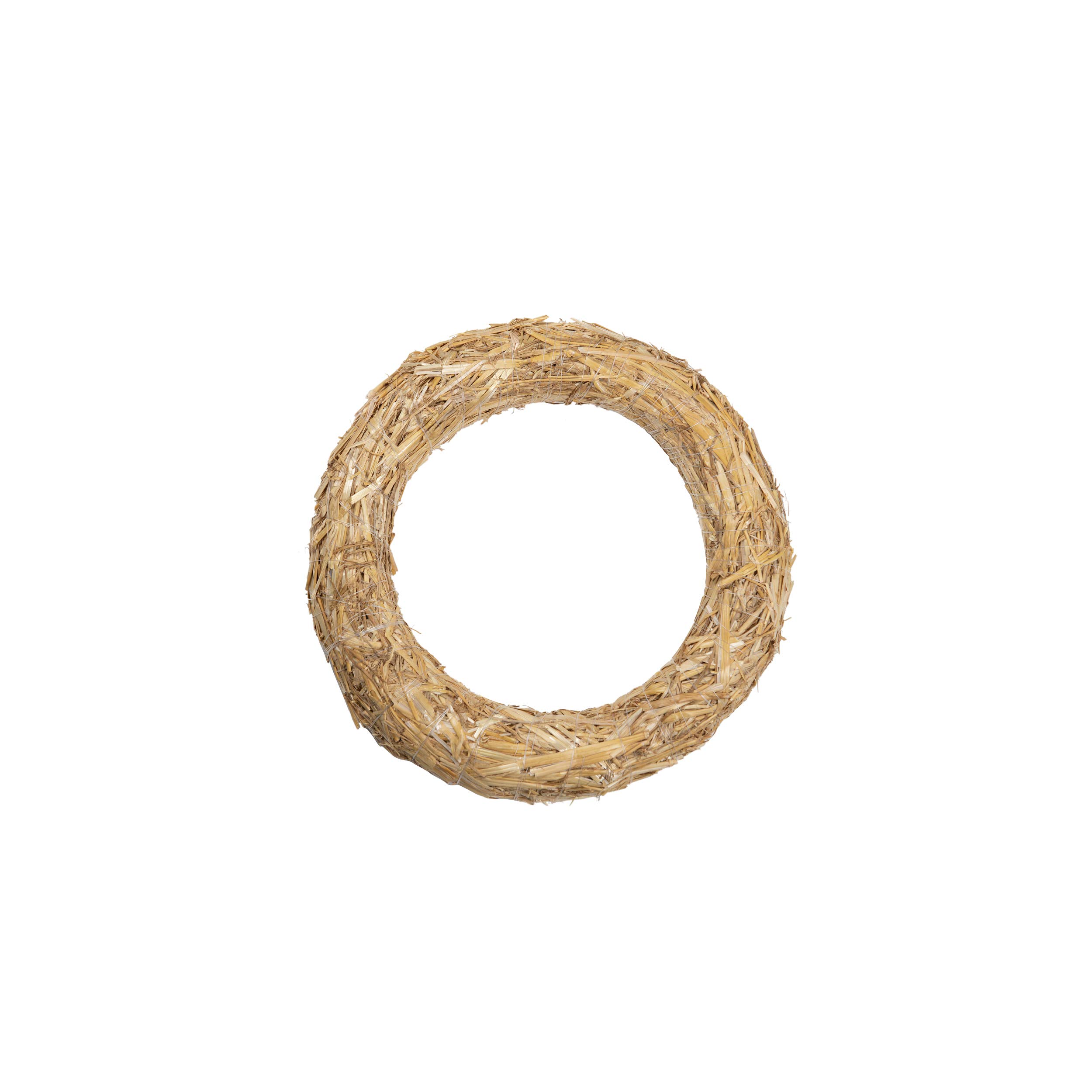 Dekoprinz Natural Straw Wreath Dekoprinz® Straw Wreaths, 40 Cm Diameter, 6 Cm Thick, Natural, Pack Of 1, Blank Wreath, Door Wreath, Decorative Wreath, Straw Romans