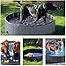 Dog Pool Foldable pet Pool Dog Swimming Pool pet Swimming Pool PVC Non-Slip for All Kinds of Pets (Grey, 48x12in)