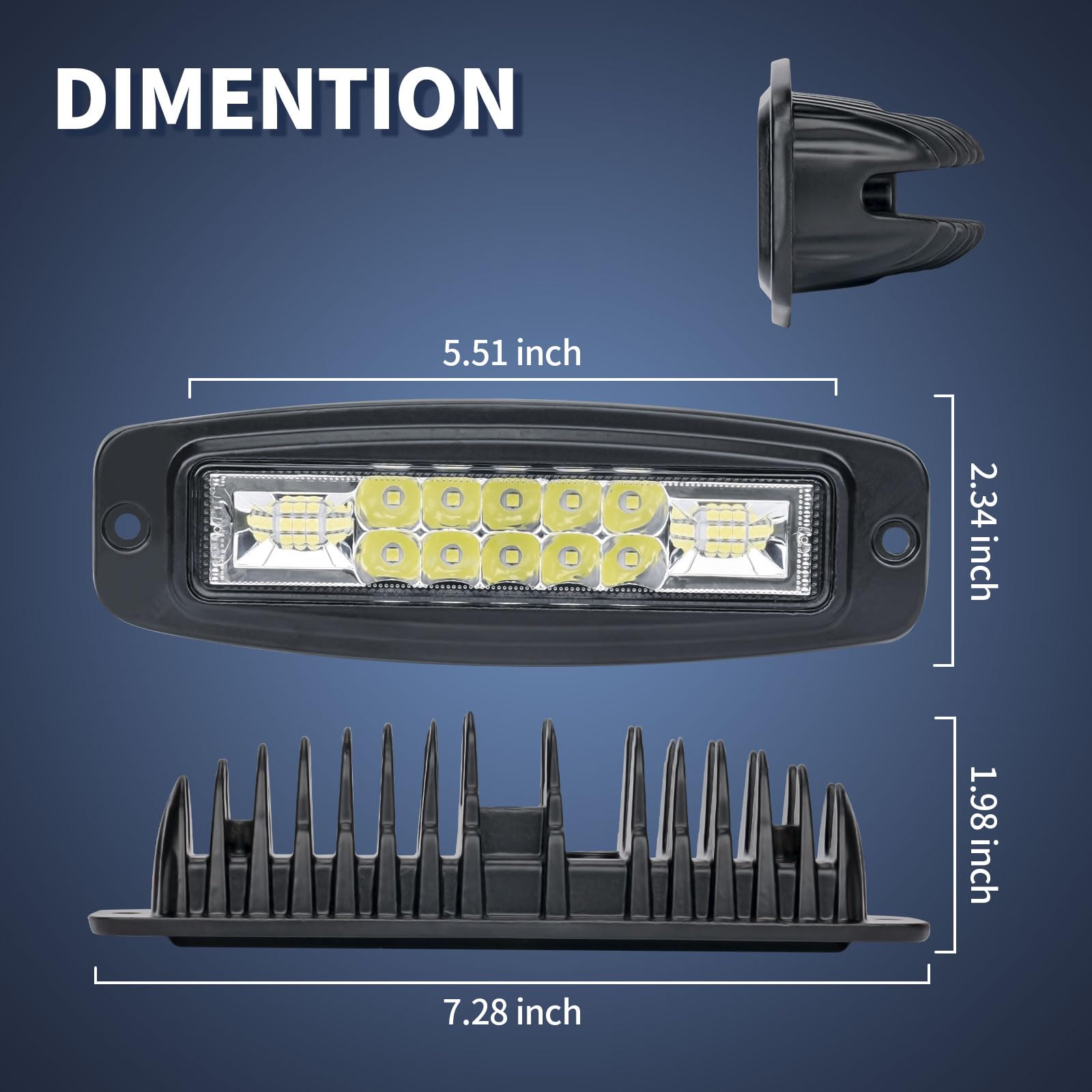 7 Inch Auto Flush Mount Led Pod Combo Work Light B... - Vicedeal