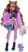 Monster High Fabulous Clawdeen Wolf Articulated Doll with Crescent Pet, Fashion and Accessories Set, Toy +4 Years (Mattel HRP65)