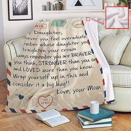 Miniatura 9 de WINGSIGHT Manta de franela grande con letras "Mom to My Son", súper suave y cálida, adecuada para cumpleaños y aniversarios, como regalo para cama,