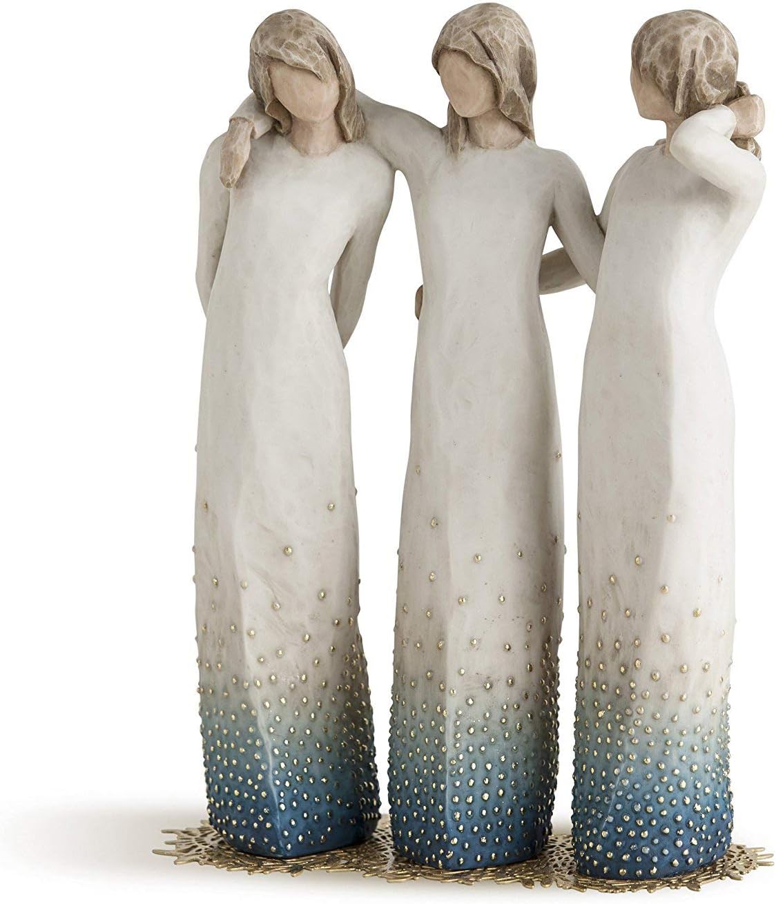 Willow Tree by My Side, from Each Other, Over The Years, we Gather Strength, Through Laughter and tears, Celebrates Friendships Among Women, Best Friends, Sisters, Sculpted Hand-Painted Figure