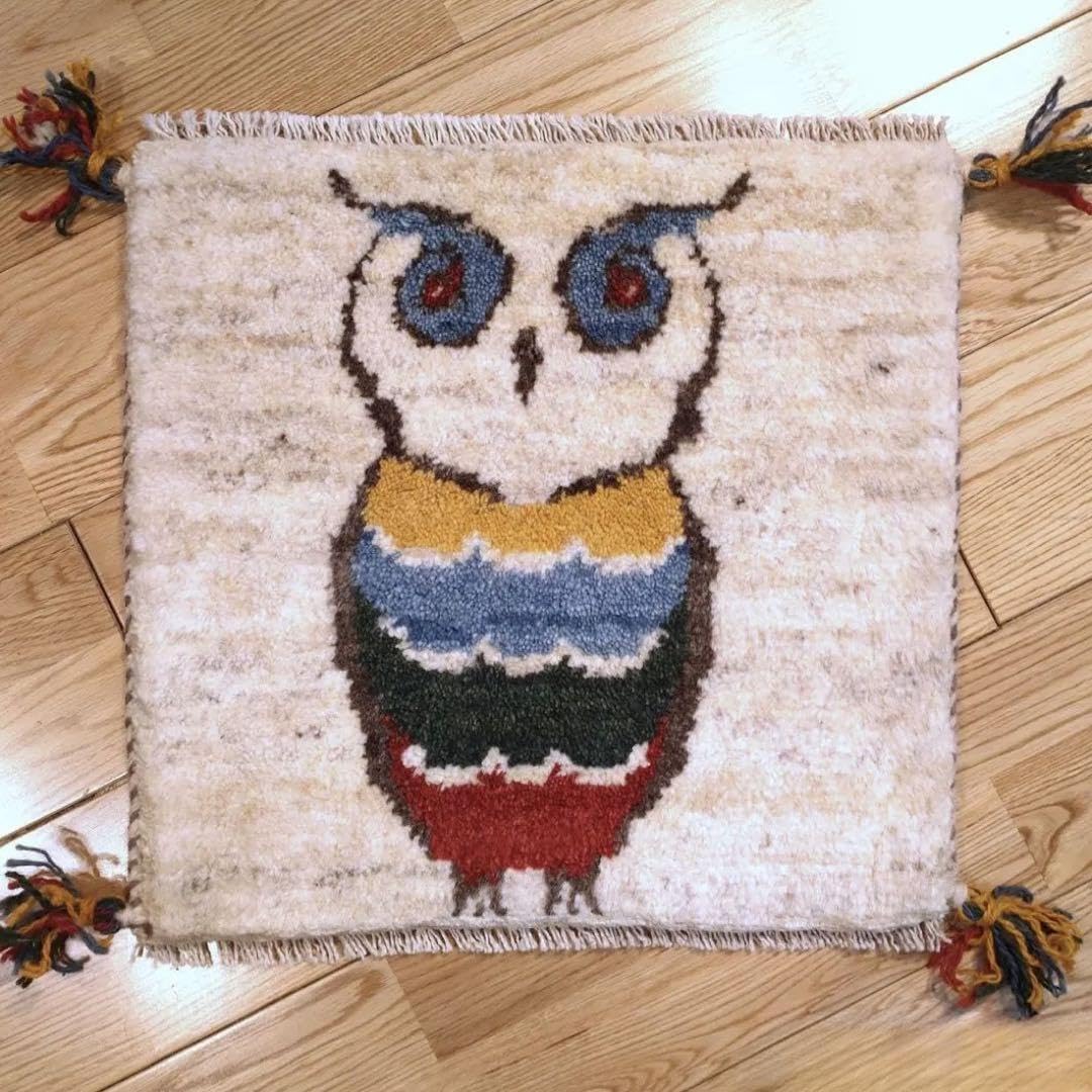 Amazon.co.jp: ペルシャ ギャッベ ミニマット42×39.5 アイボリー