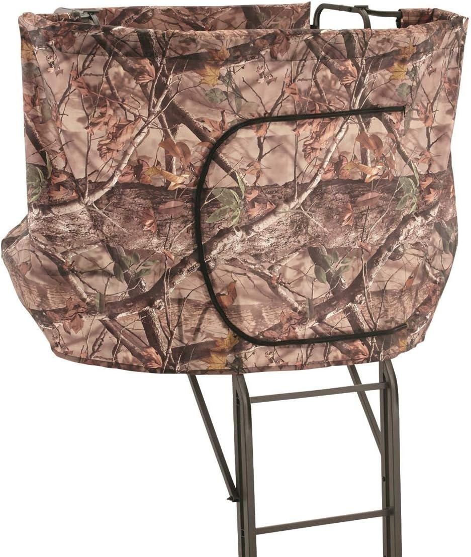 Guide Gear 20' 2-Man Ladder Tree Stand with Hunting Blind Climbing Hunt Seat, Hunting Gear Equipment Accessories : Sports & Outdoors