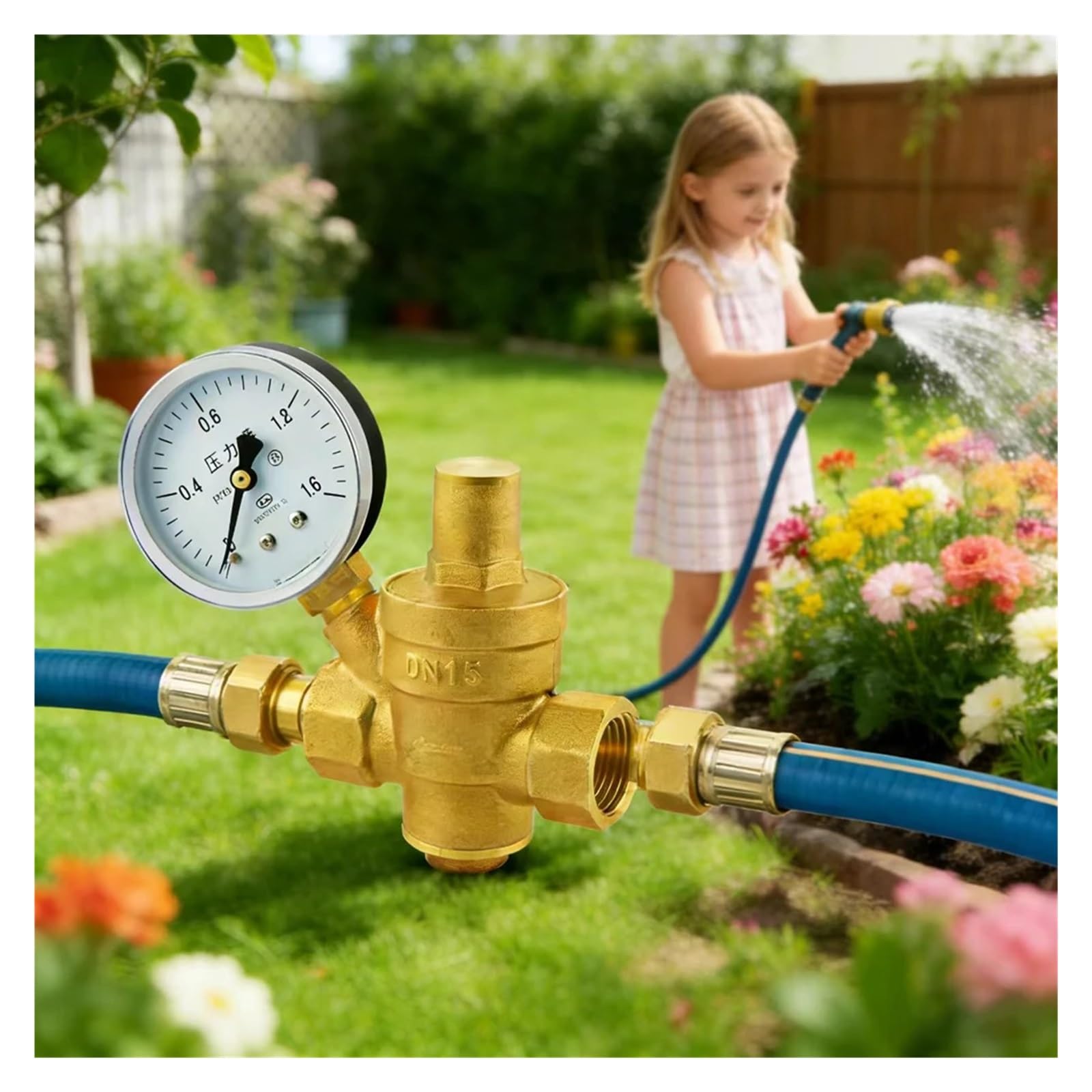 1/2“ 3/4” 1“ 2” Reduktor ciśnienia wody DN15 DN32 DN40 Mosiężny zawór redukcyjny Regulowany regulator z manometrem Płyn przemysłowy(DN15)