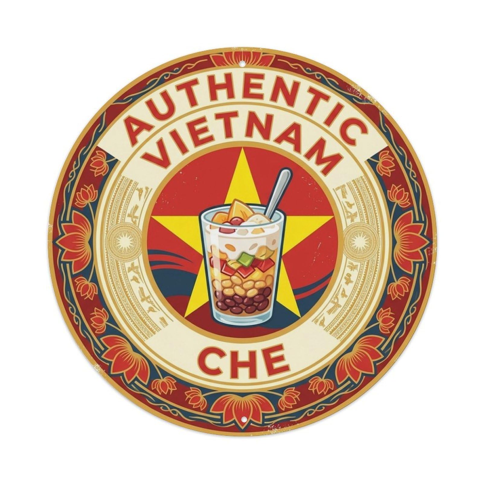 Vietnam Travel Che Dessert Sweet Cuisine Metal Tin Sign