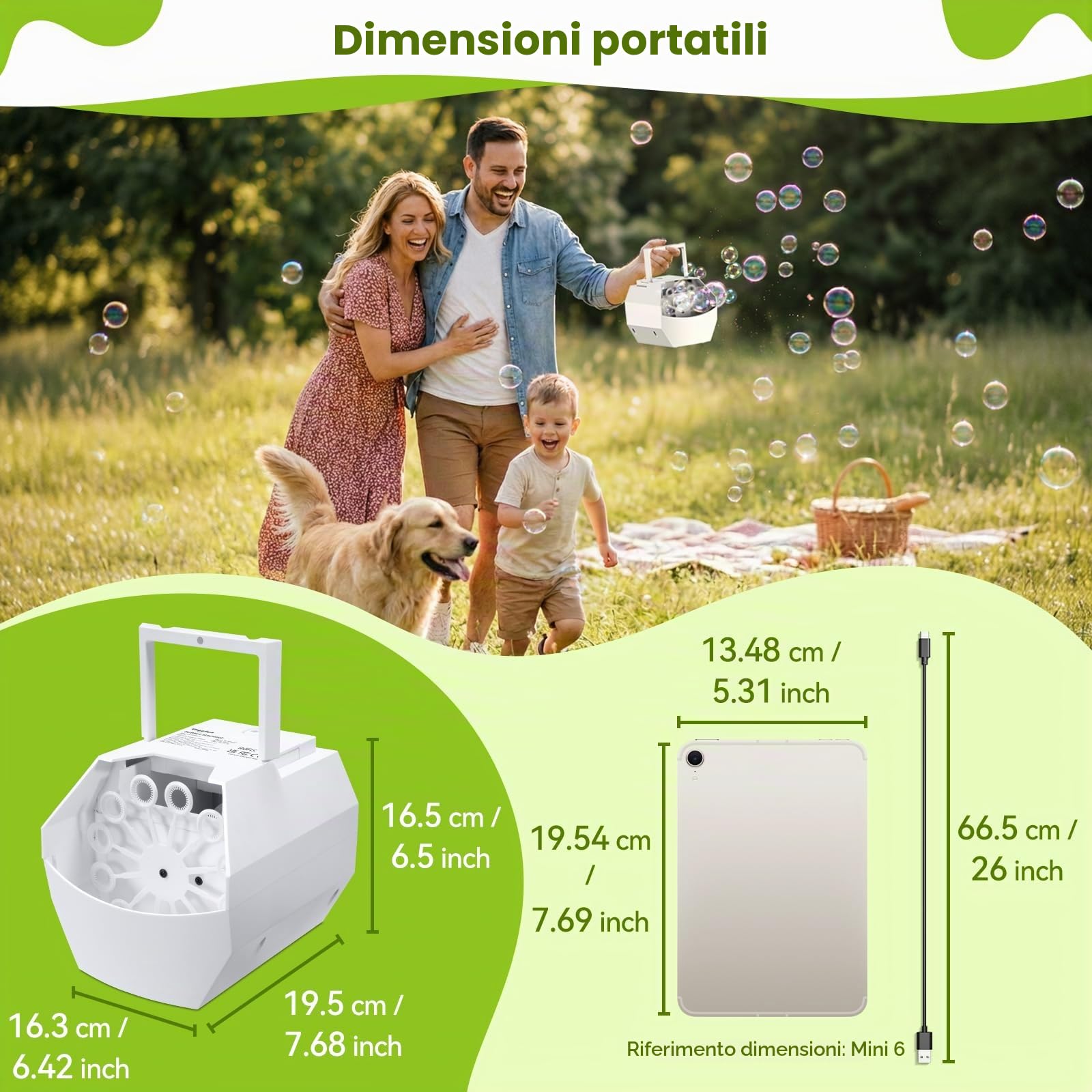Macchina per Bolle di Sapone Automatica, Theefun Maker Automatico di bolle 1500+ /min, Macchina Bolle di Sapone Bambini 500ml Bolle di Sapone per Bambini Matrimonio Festa Compleanno
