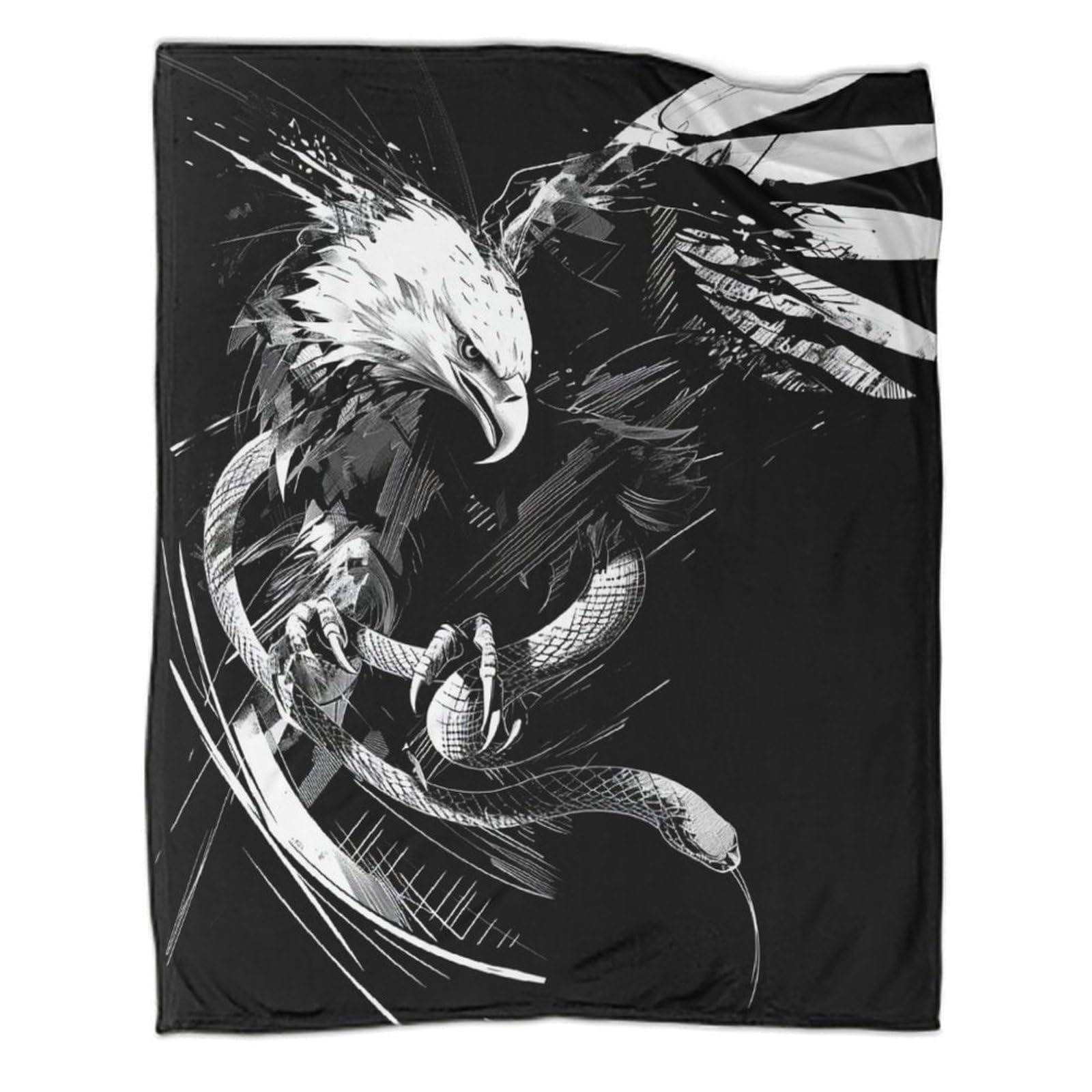 Coperta morbida in pile di flanella con aquila, regalo di compleanno per amici e familiari, regalo di Natale per amici e partner, coperta natalizia per divano e letto, 180 x 200 cm