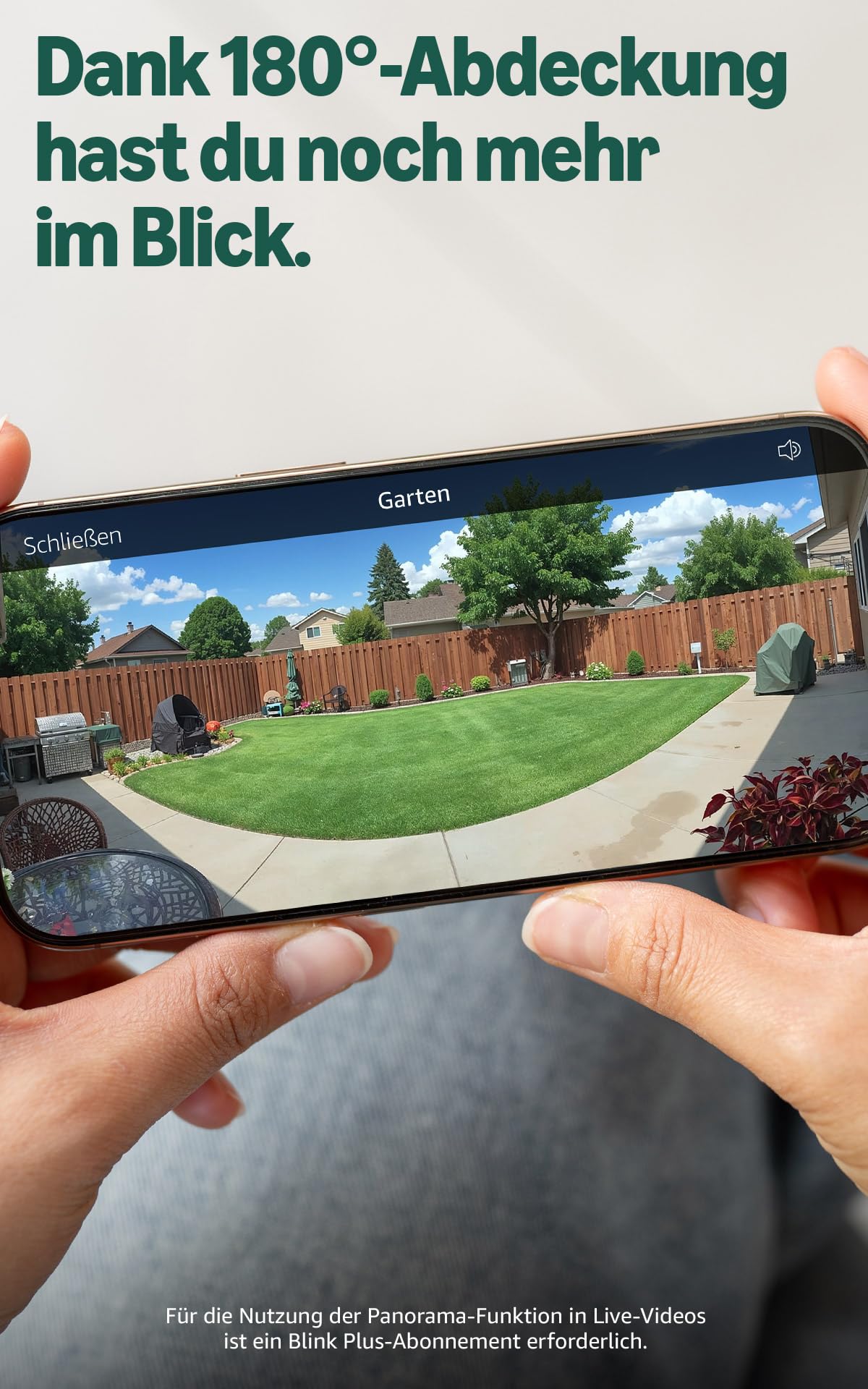 Blink Arc | mit Panorama-Ansicht [Funktion erfordert Plus-Abonnement], 180° Abdeckung, steckerfertige Dual-Kamerahalterung für Mini 2K+ und Mini 2, einzelne Stromquelle | nur Halterung - Schwarz