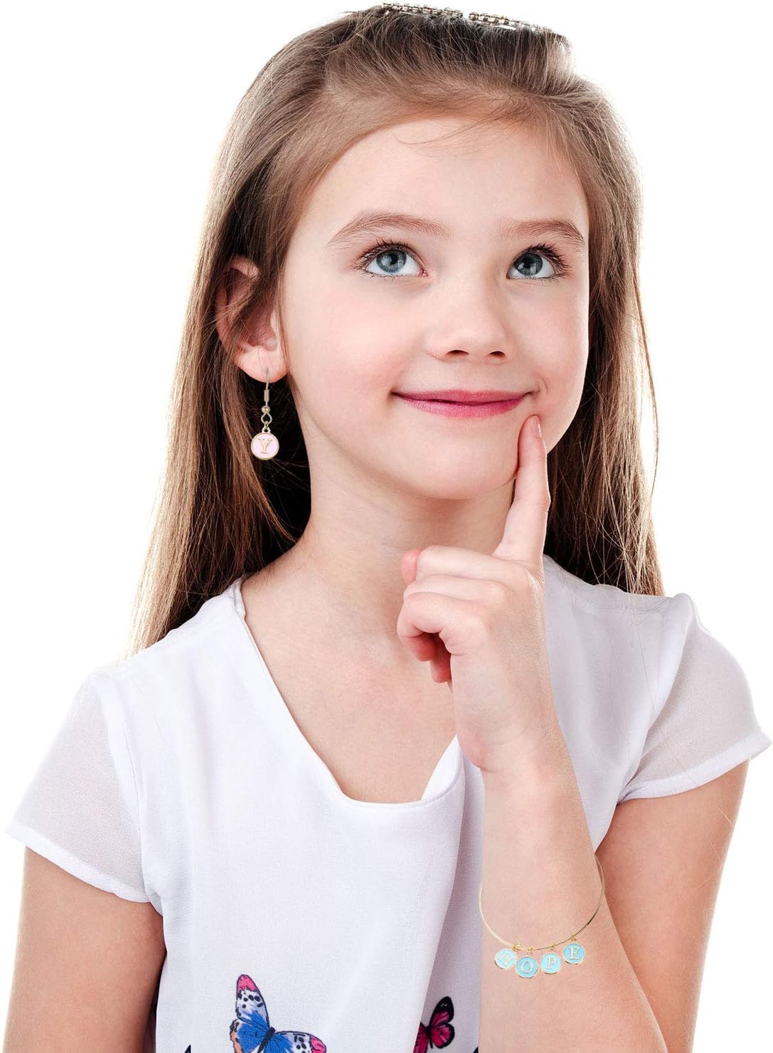 Hicarer 104 Piece Letter Charms for Jewelry Making - Alphabet Charms for Bracelet, Necklace & DIY Projects (Black, White, Pink, Blue) - Image 3