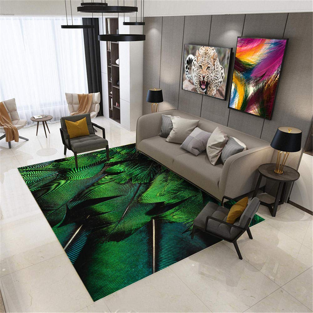 Dekoracje domowe zielona garderoba akcesoria piękny wzór pióra salon sypialnia duży dywan kominek ozdoby do salonu dywany antypoślizgowe / 40 * 60 cm