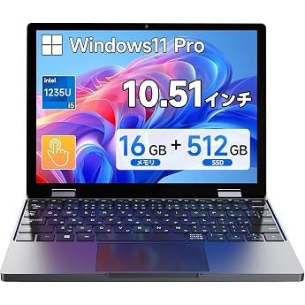 Zwide CPU 1235U N11 Laptop 10.51 Inch Windows 11PRO Japanese Keyboard 16GB LPDDR5+512G SSD 1920 x 1280 Touch Screen 360 Degre