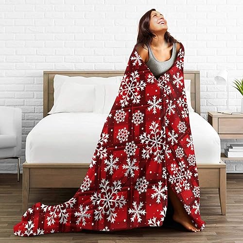 Miniatura 4 de Manta de Navidad ultrasuave de microforro polar, ligera, cómoda y cálida, manta de franela para sofá, cama, sala de estar, 50 x 40 pulgadas