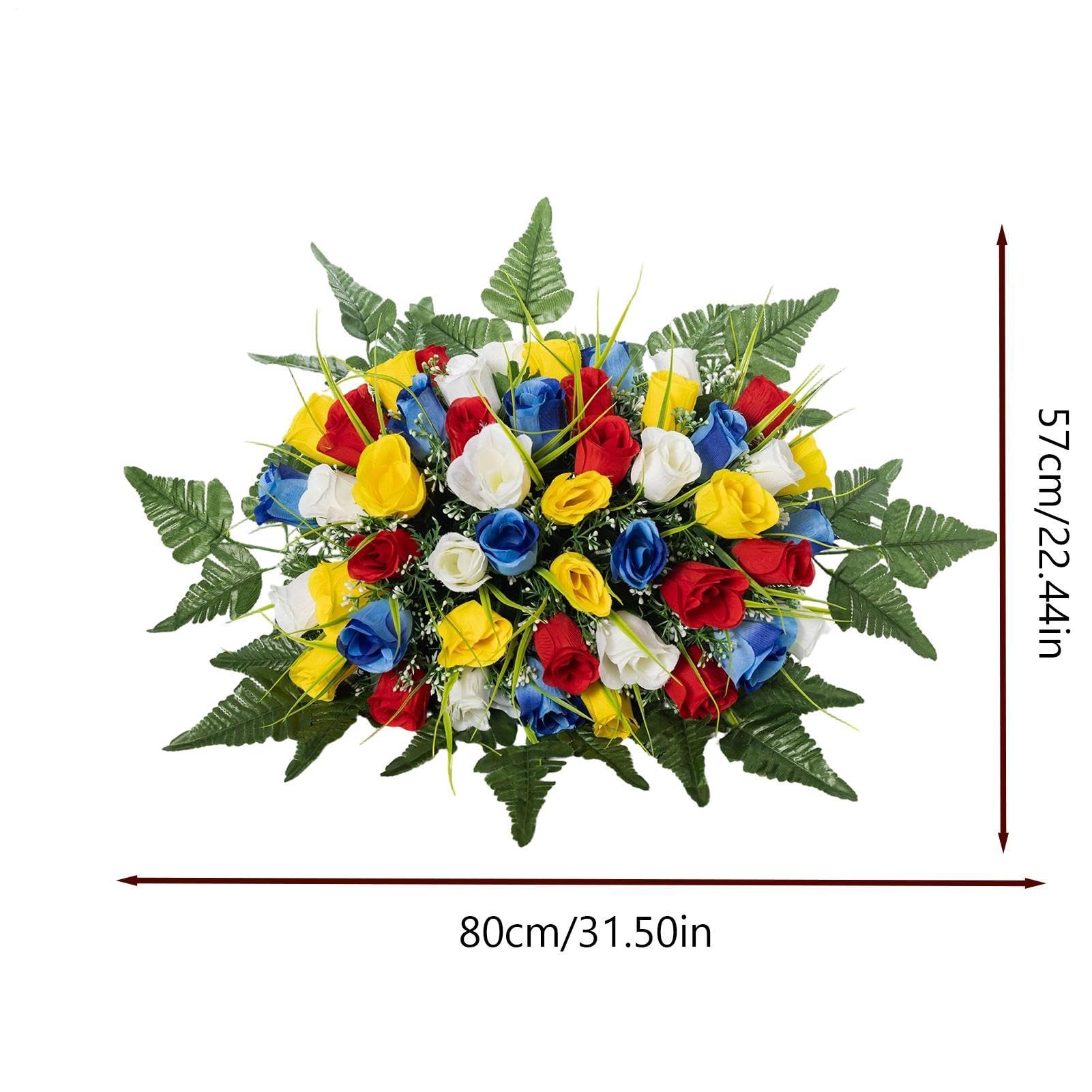 Selle De Fleurs Artificielles Pour Cimetière Imperméable et Réaliste