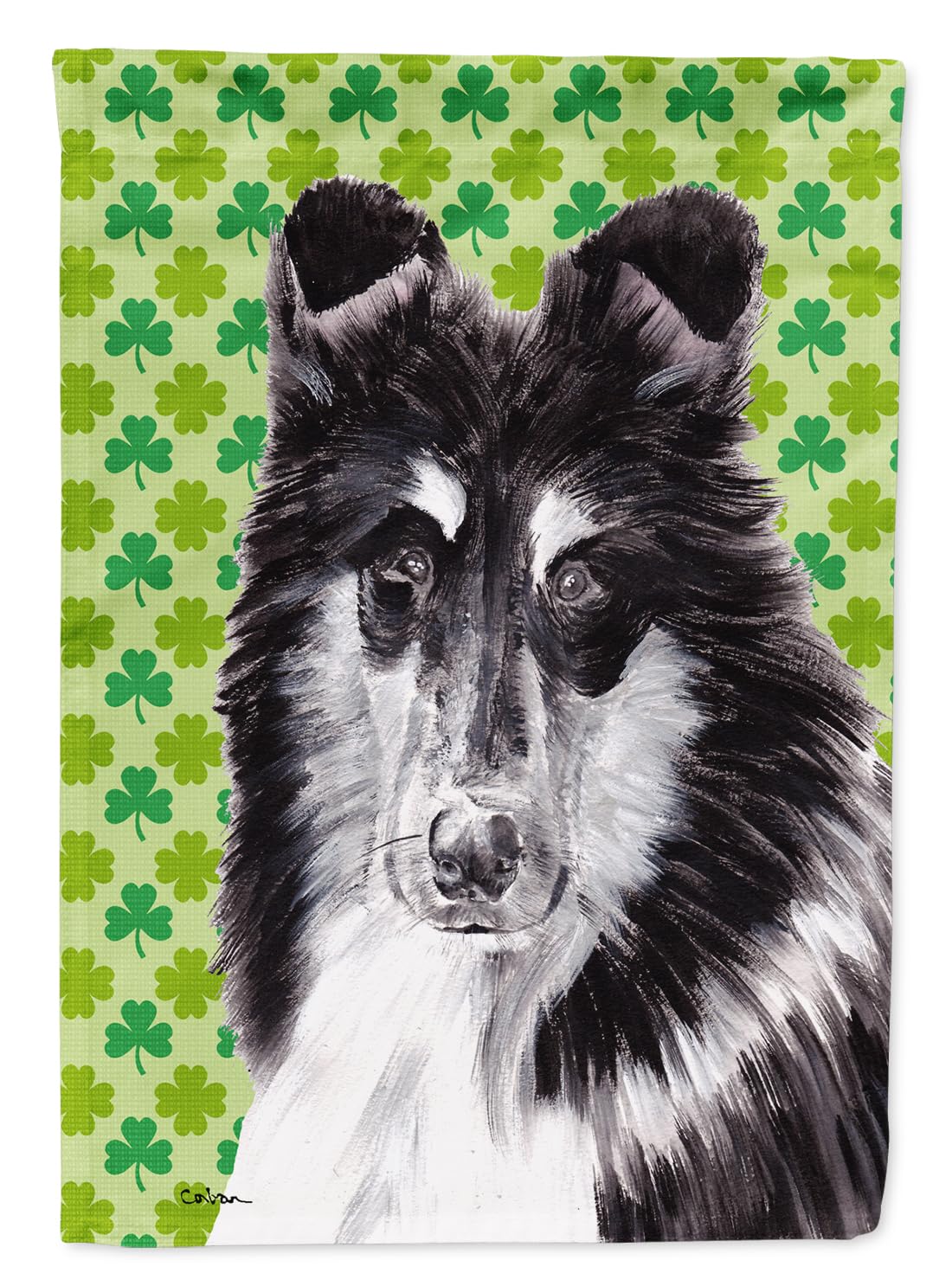 Collie Lucky Trèfle St. Patrick de Jour Drapeau Sc9726gf Multicolore Petite