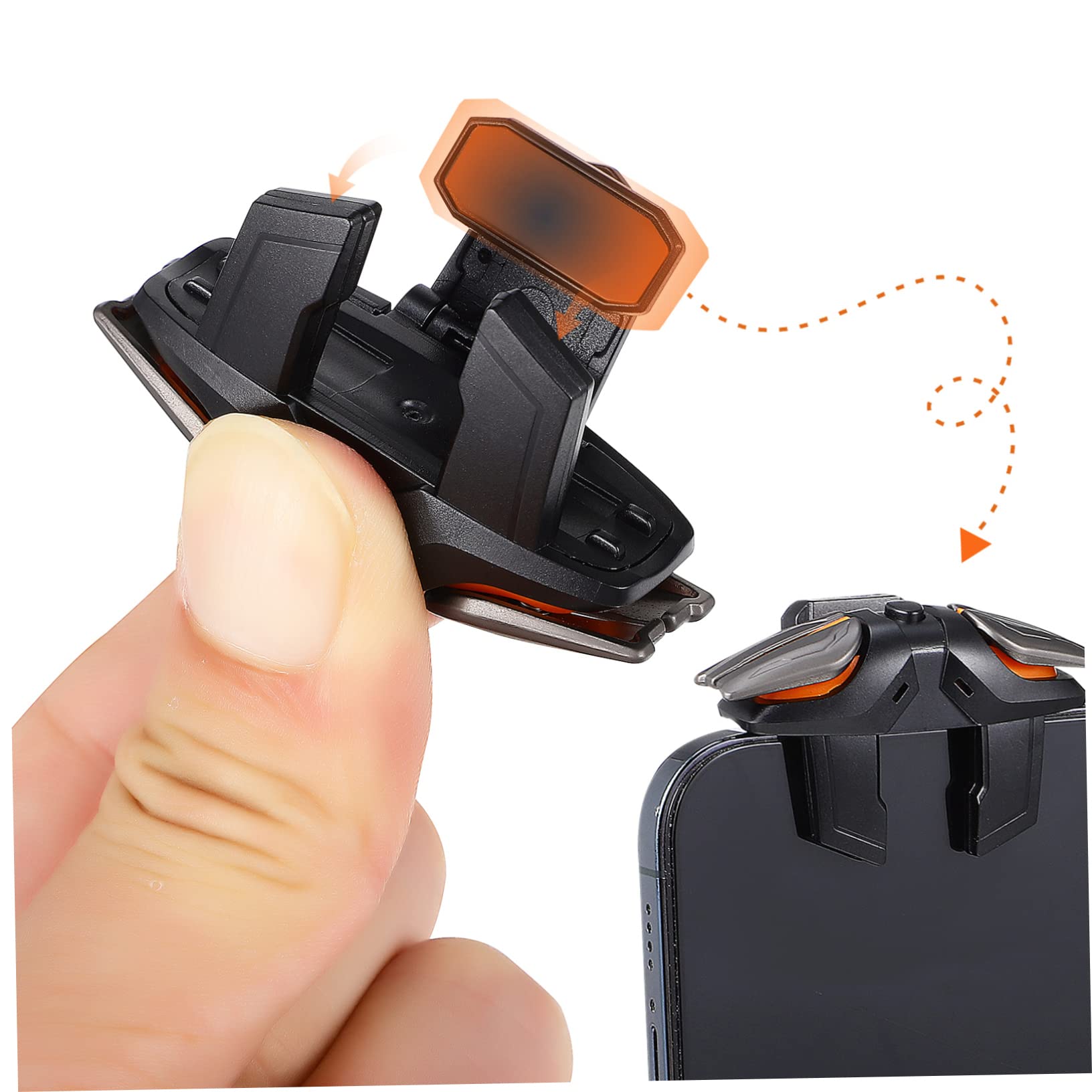 UKCOCO Mobile Gaming Trigger Handy Gamecontroller mit Ziel- und Feuerauslösern kompatibel mit Telefonen 1 Paar Trigger 2 Gaming Fingerhüllen