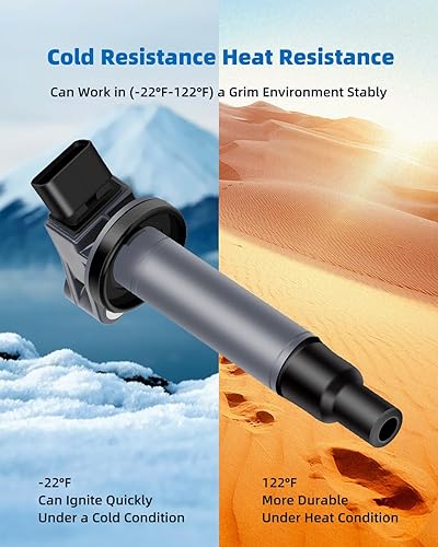 Miniatura 4 de ECCPP UF267 6 bobinas de encendido con 6 bujías de iridio para Toyota para Lexus Avalon Camry Highlander Sienna ES300 RX300 V6 1 para motor MZFE