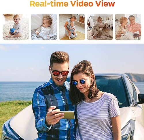 Miniatura 5 de Cámara de seguridad con altavoz Bluetooth, cámara WiFi interior 1080P para el hogar, bebémascota, monitor inalámbrico para bebé con luz nocturna,