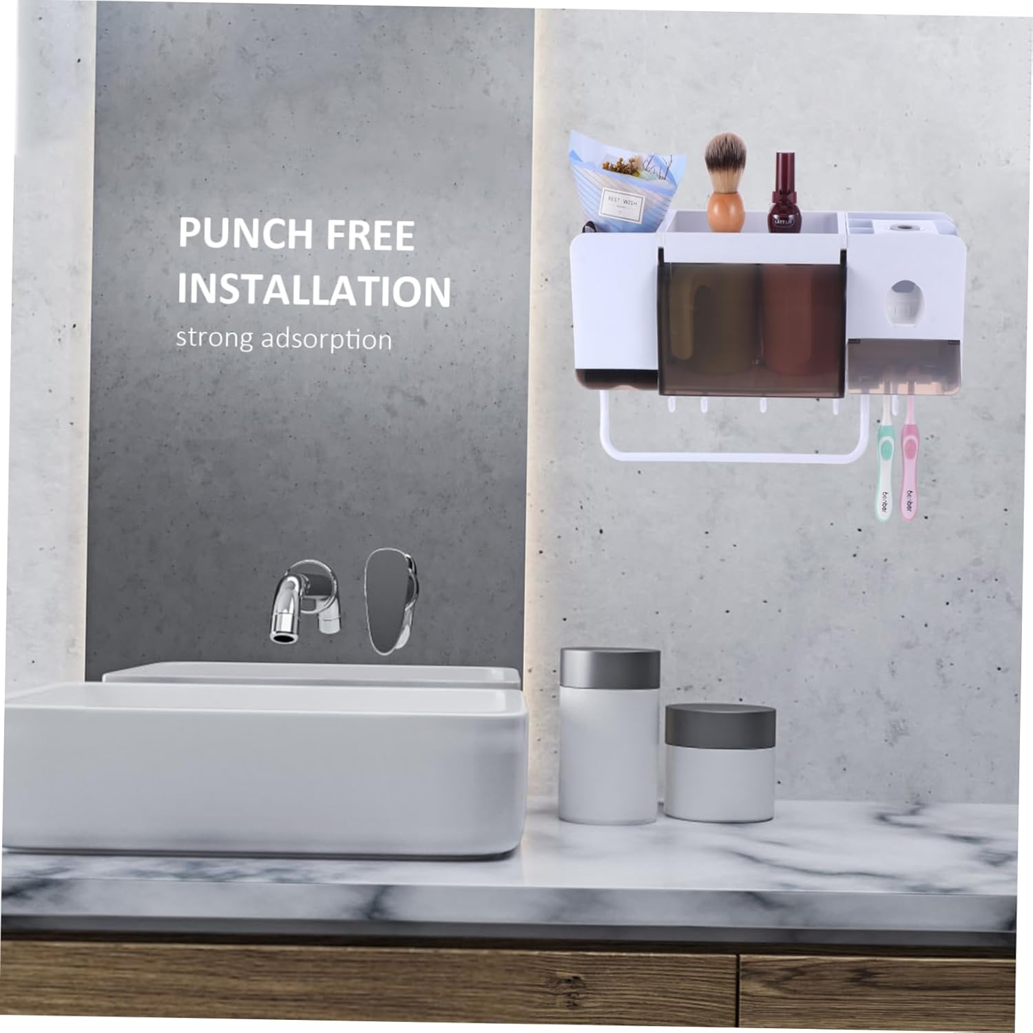 Toothbrush Rack Washroom Rack Modern Decor Over The Toilet Bathroom Organizer