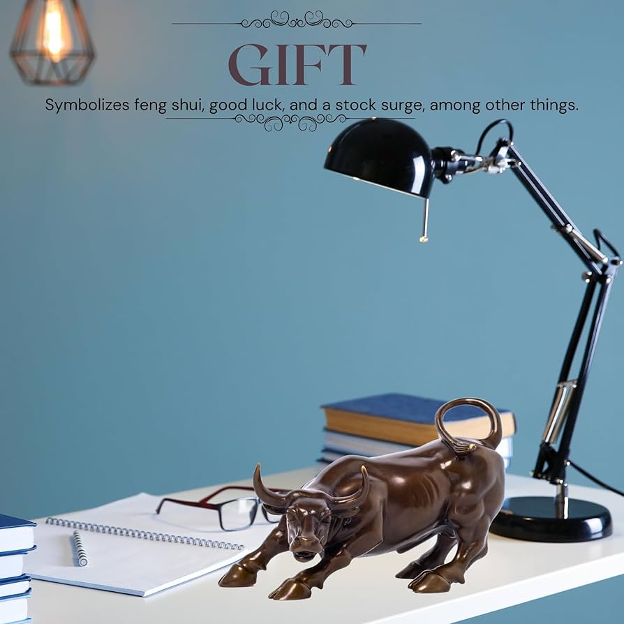 Amazon.co.jp: 真鍮の雄牛の置物 - ウォールストリートブル