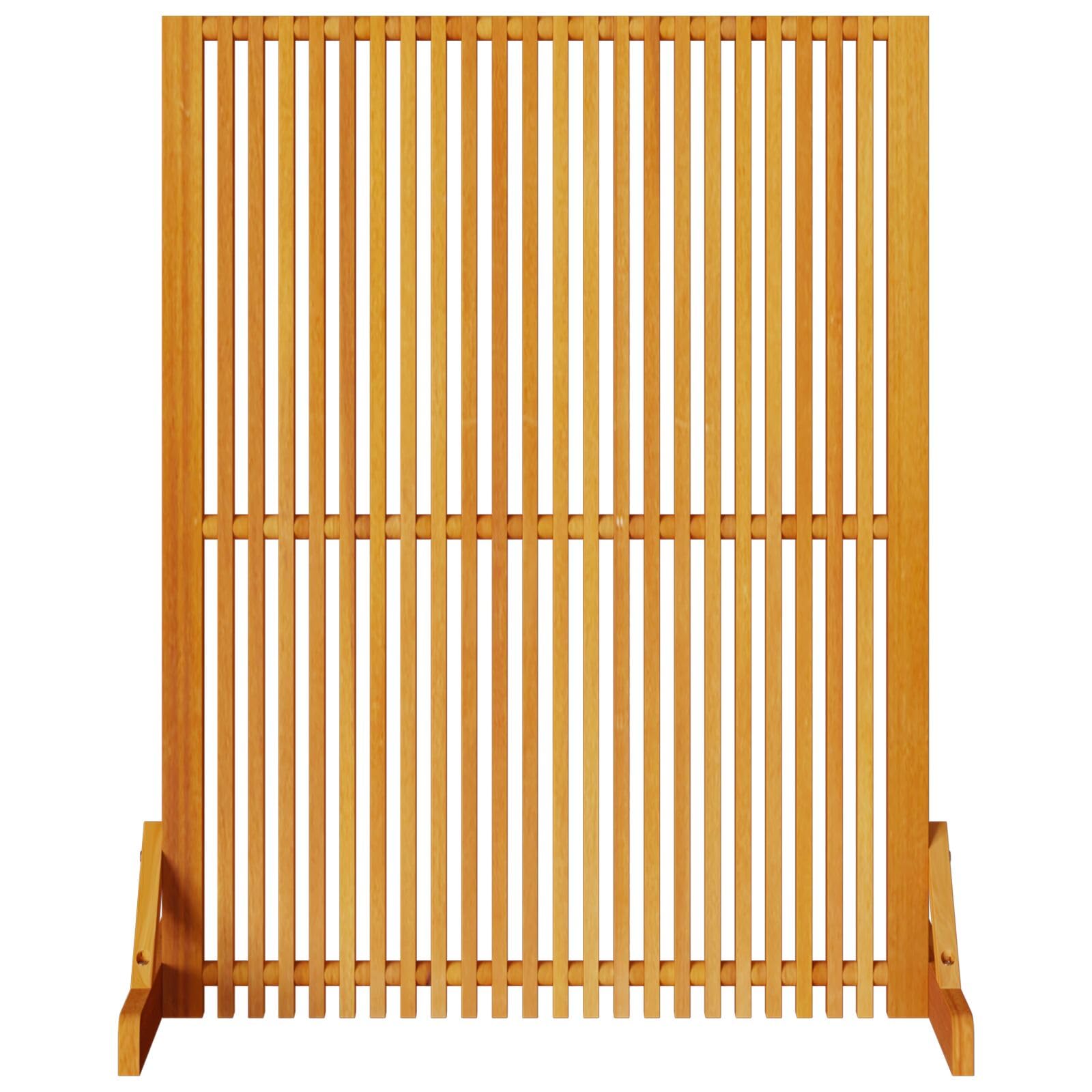 vidaXL Écran de confidentialité Marron 79,5 x 50 x 110 cm, Paravent Moderne, rectangulaire, en Acacia Robuste, pour Jardin ou Salon, séparation Amusante et décorative