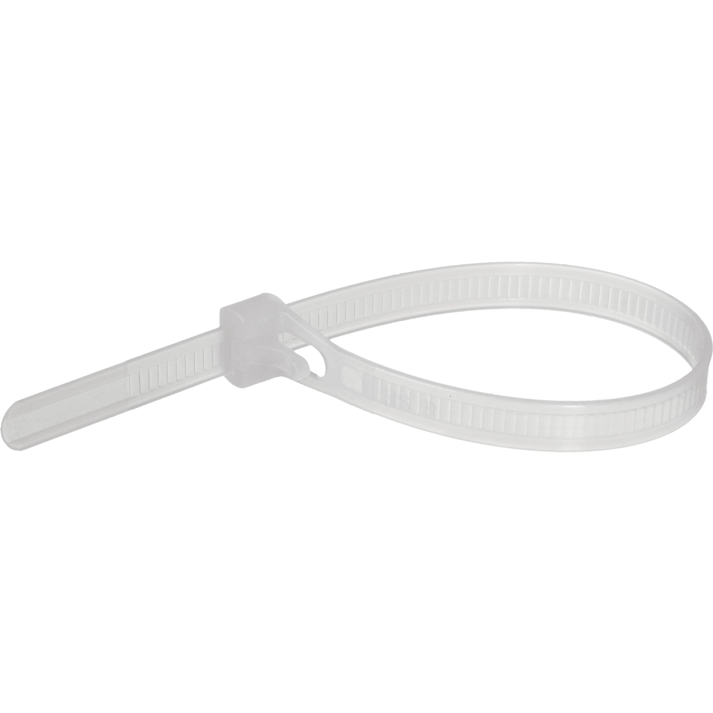 Sgc Natural 100 Pack Releasable Reusable Cable Ties Black Strong Nylon Premium Cable Ties (4.8Mm X 370Mm, )