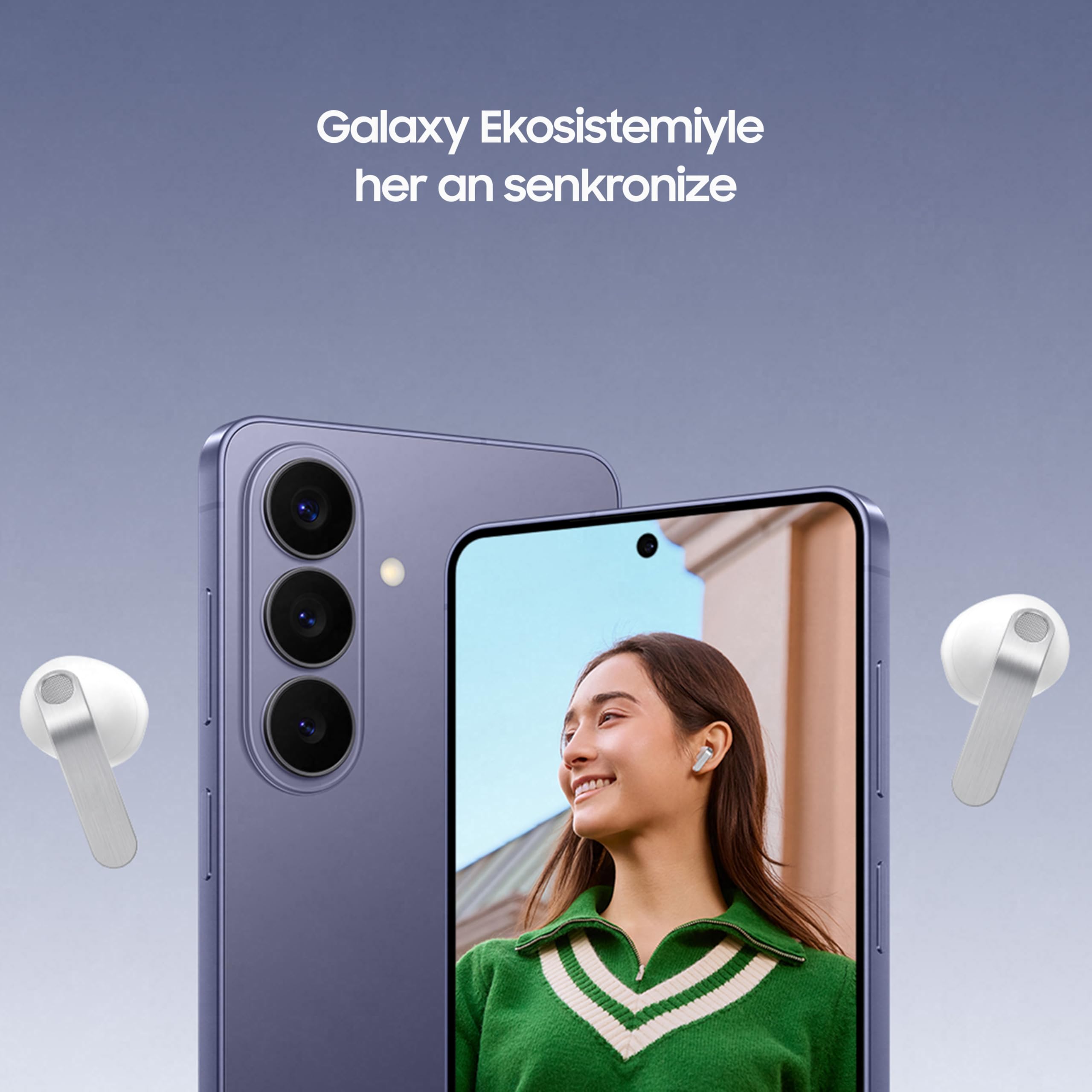 Samsung Galaxy Buds4 Bluetooth Kulaklık, Siyah, Metal Gövde, 1 Yollu Hoparlör, Ultra Net Arama Sesi, Adaptif Gürültü Kontrolü